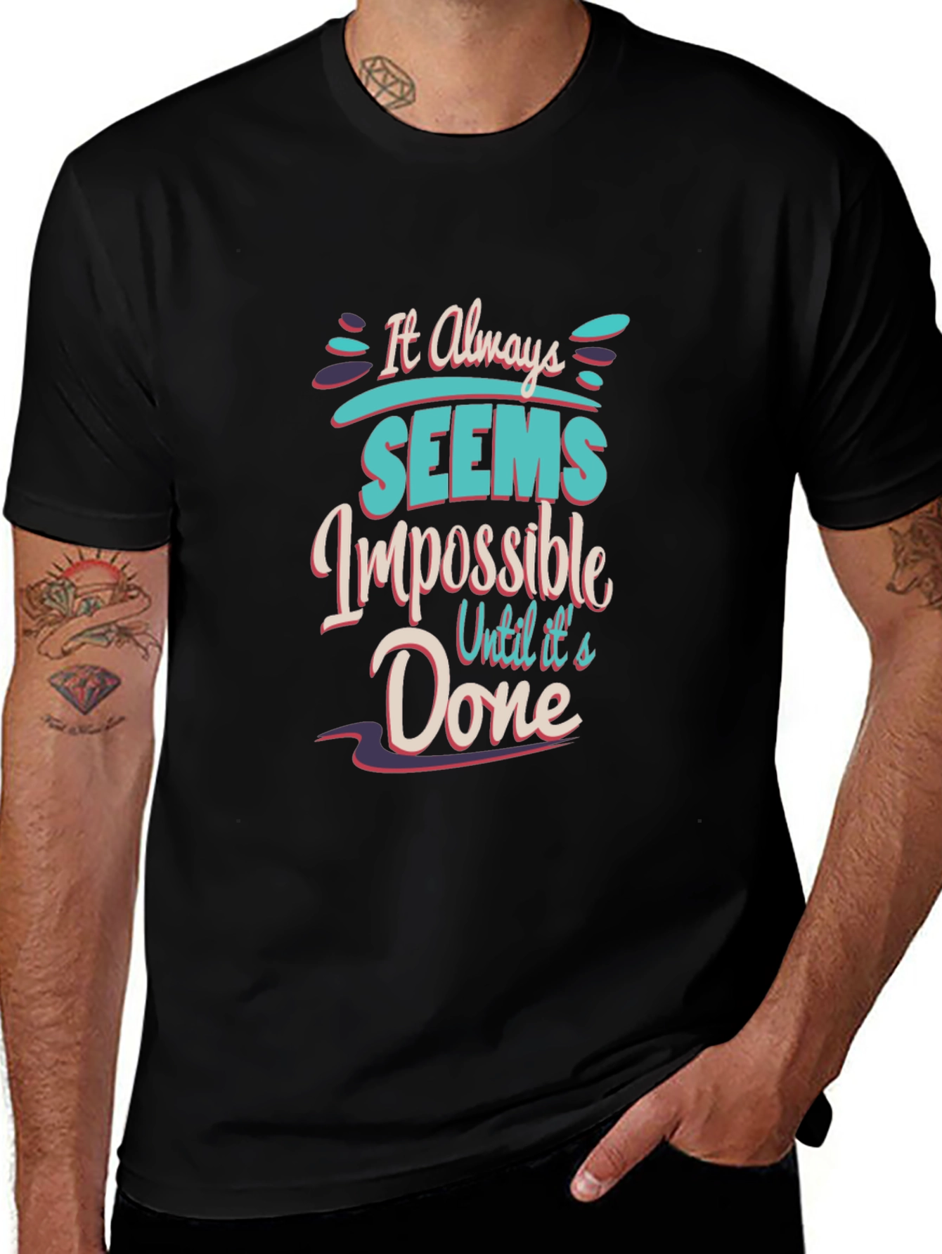Motivational T-Shirt: It Always Seems Impossible