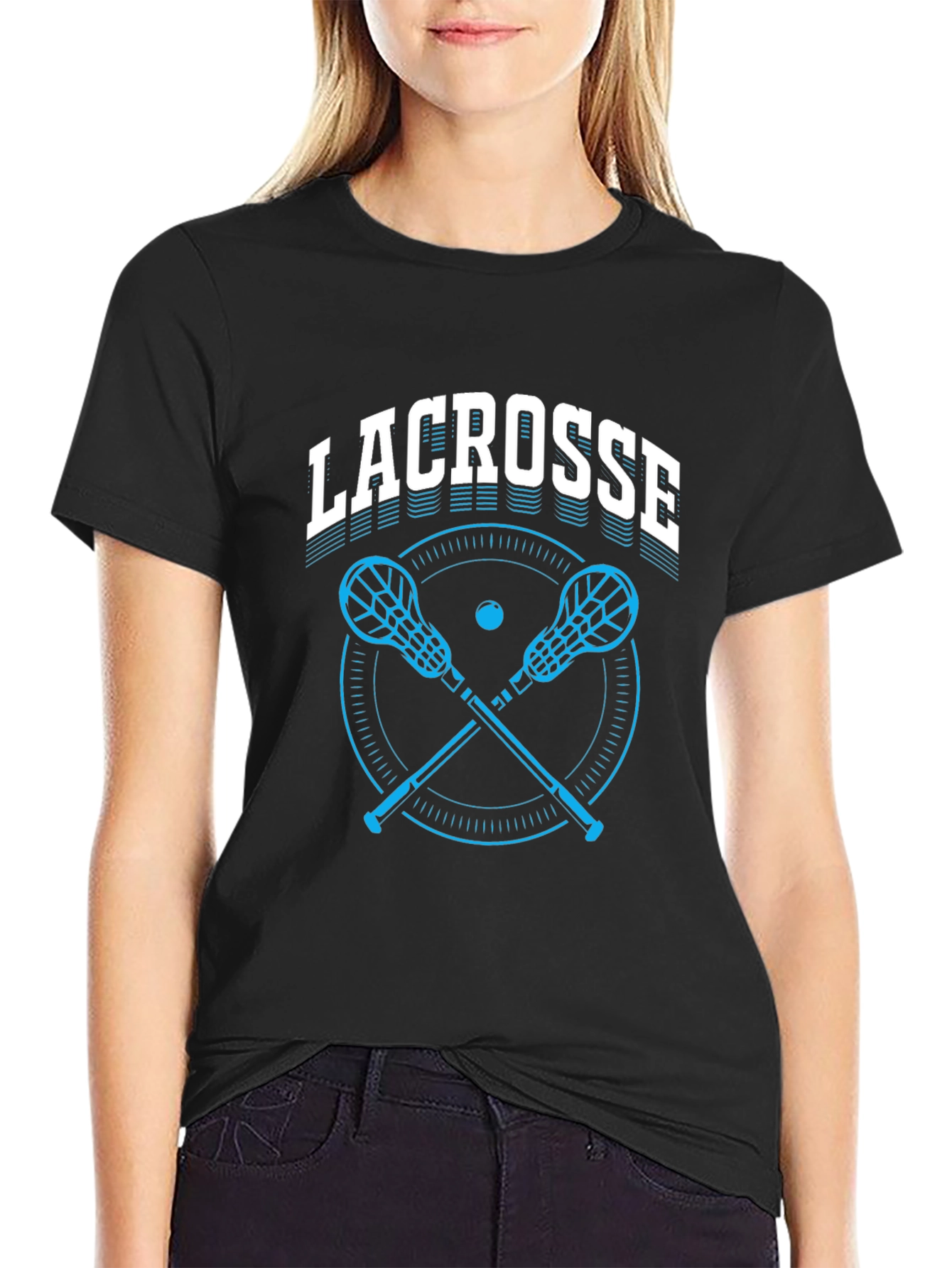 Lacrosse Graphic T-Shirt - Black Cotton Tee