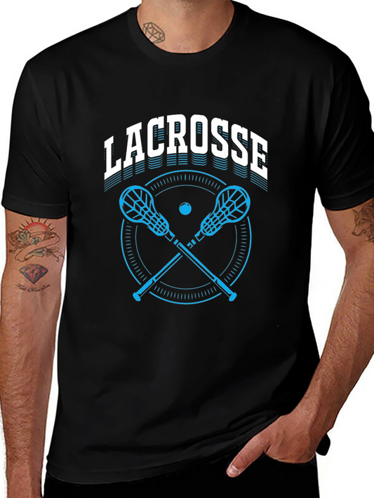 Lacrosse Graphic T-Shirt - Black Cotton Tee