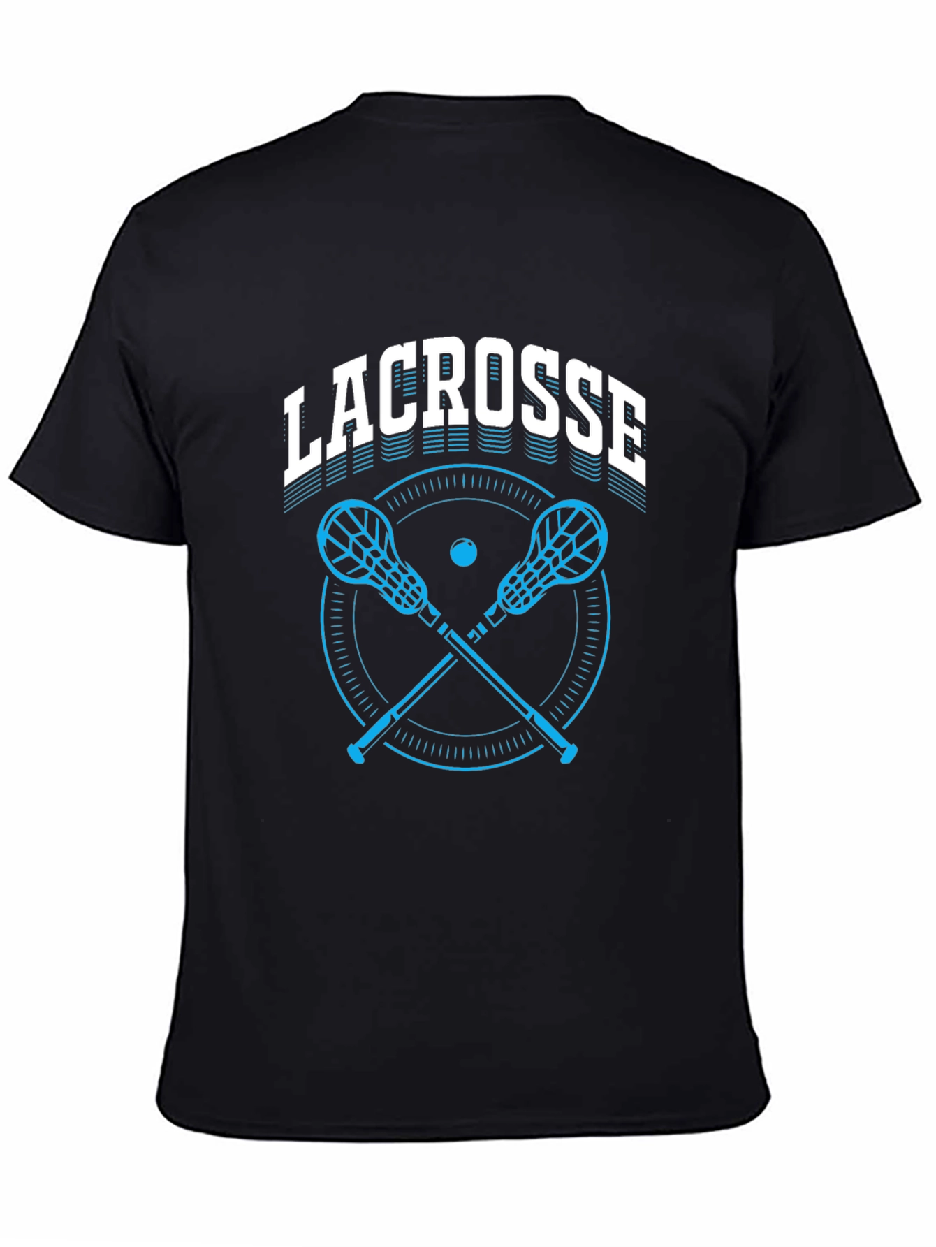 Lacrosse Graphic T-Shirt - Black Cotton Tee