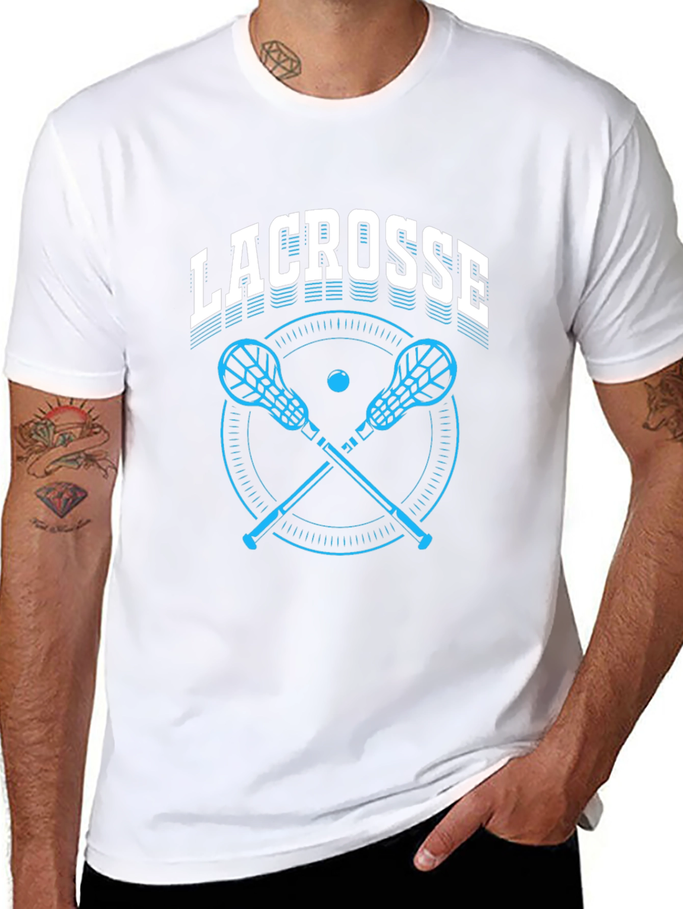 Lacrosse Graphic T-Shirt - Black Cotton Tee