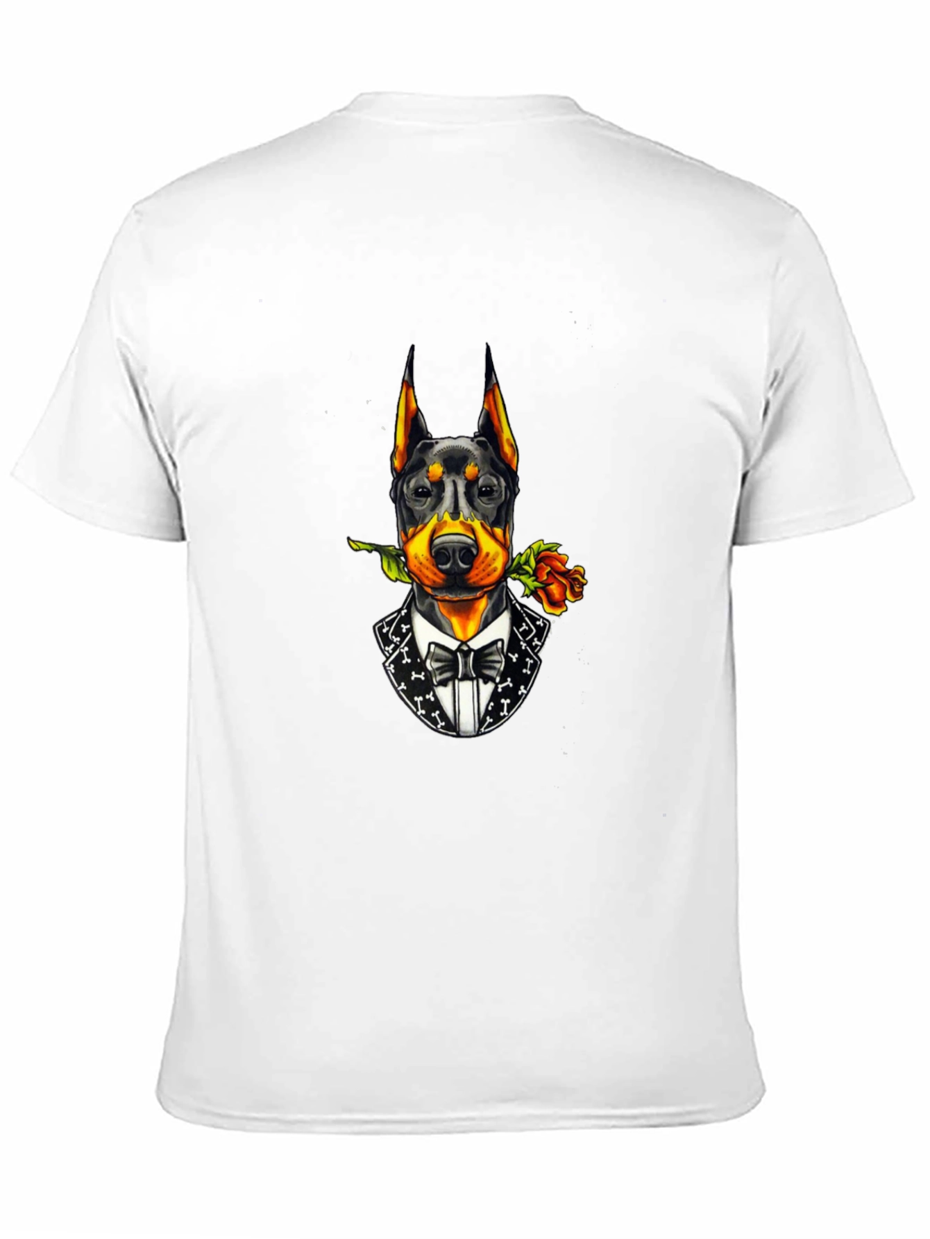Doberman Dog Tuxedo T-Shirt - Stylish Canine Design