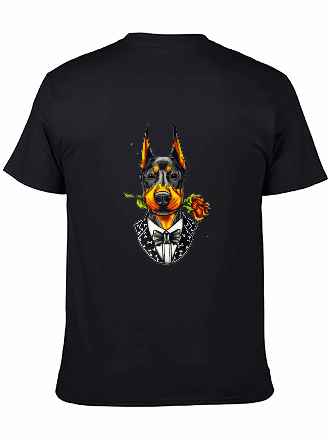 Doberman Dog Tuxedo T-Shirt - Stylish Canine Design
