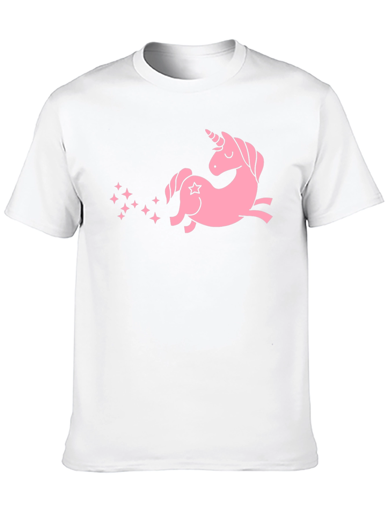 Pink Unicorn Black T-Shirt