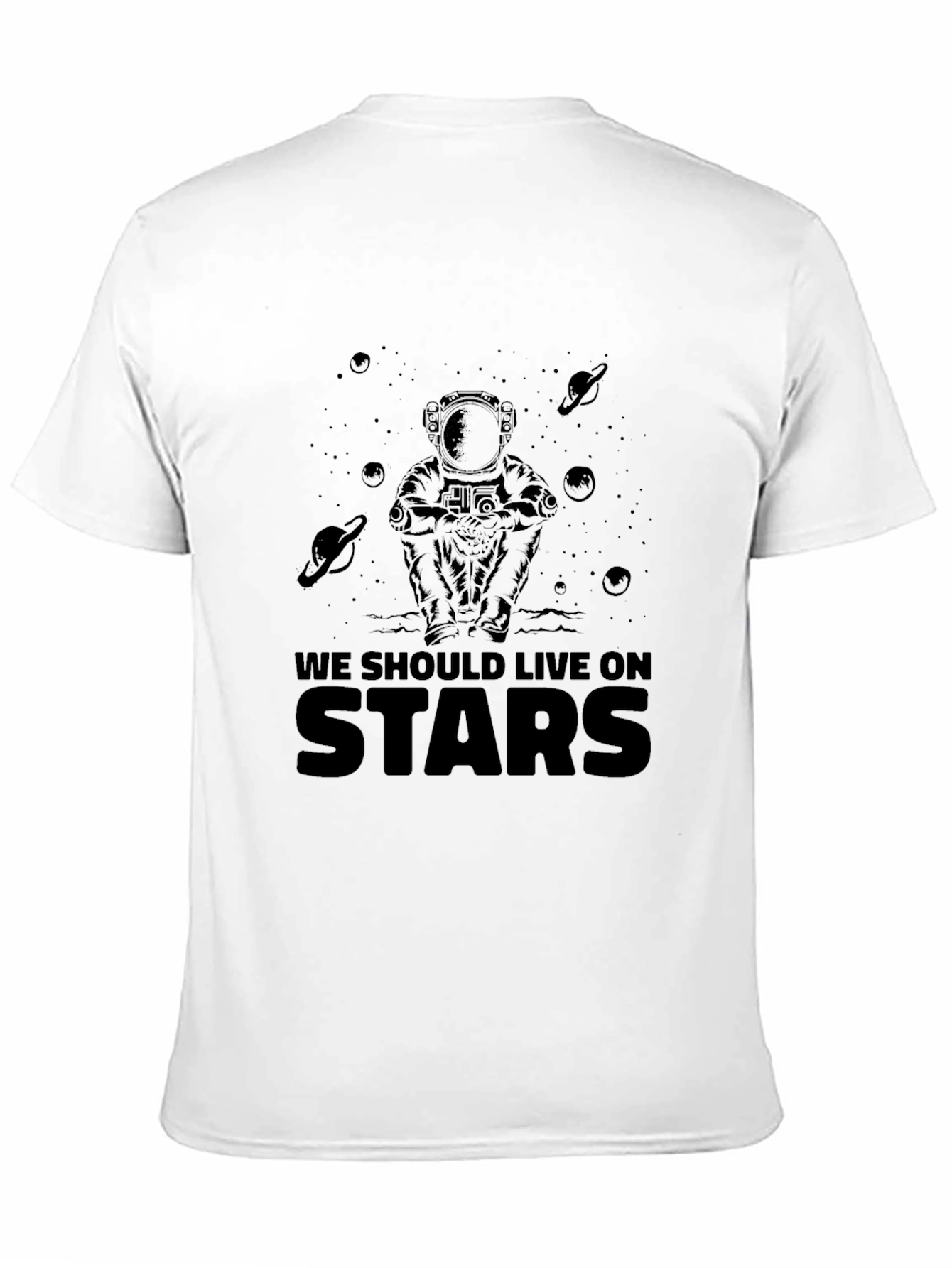 Astronaut Stars Graphic T-Shirt - Space Lover Tee