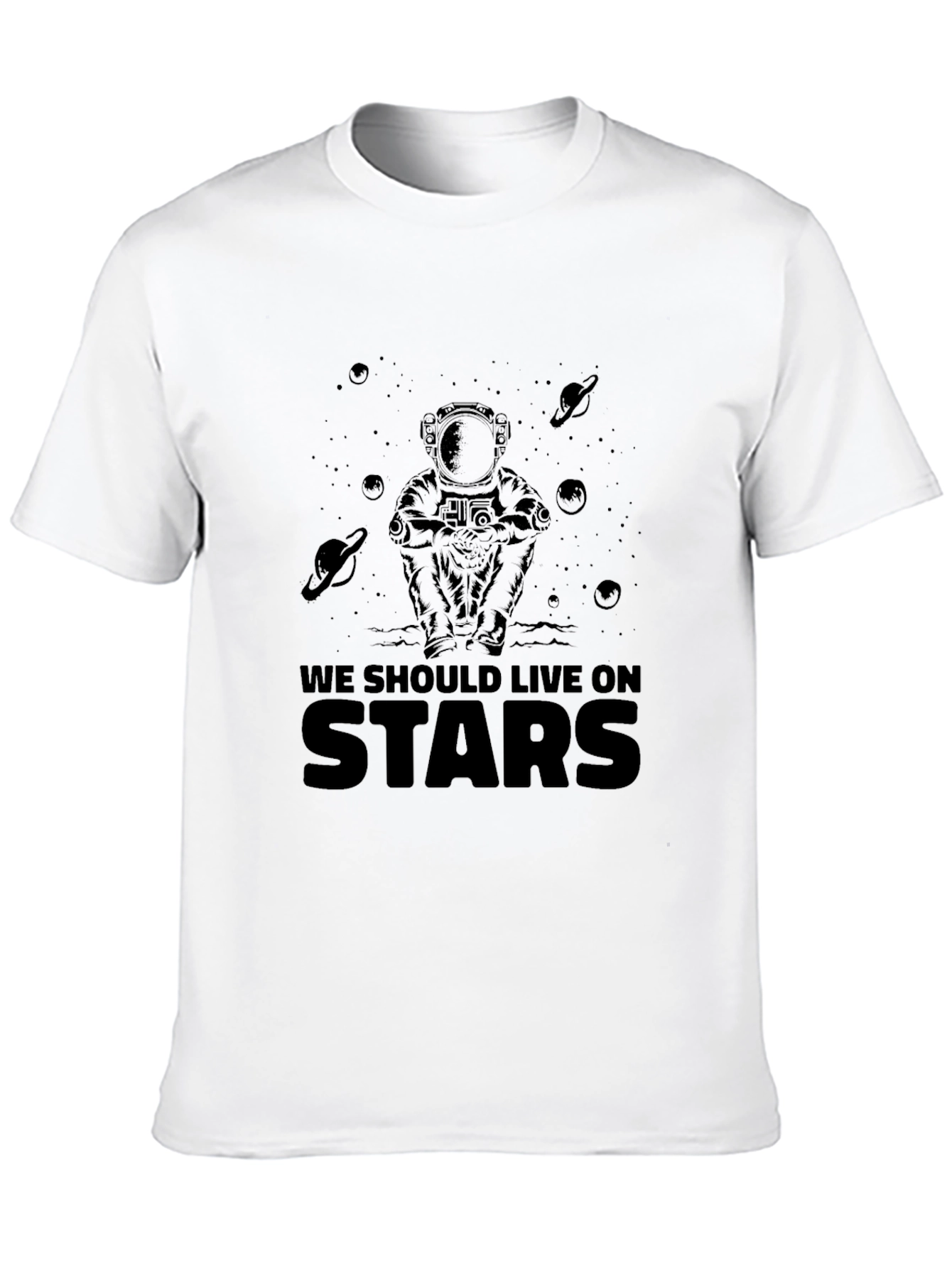 Astronaut Stars Graphic T-Shirt - Space Lover Tee