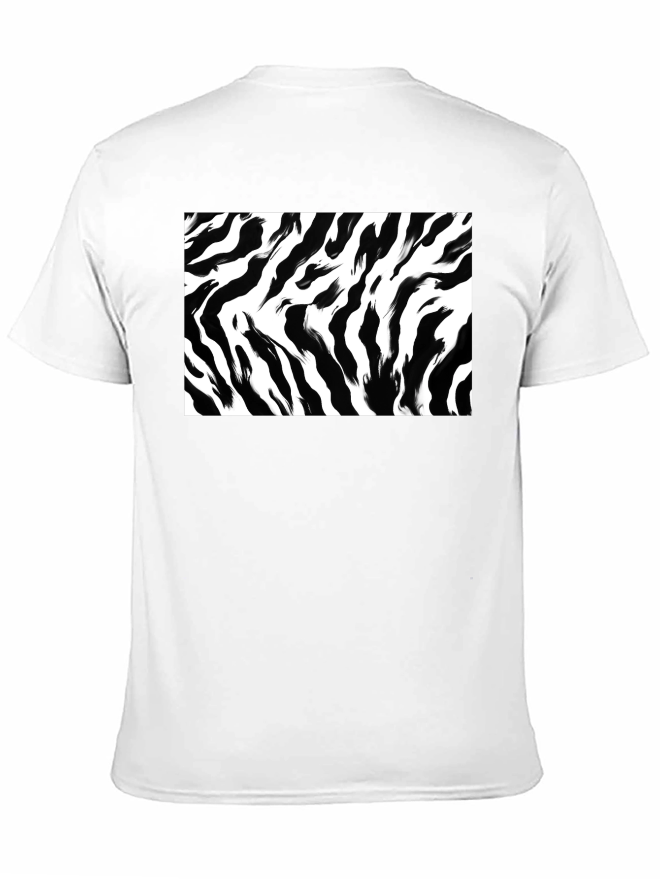 Zebra Stripe Graphic Print Black T-Shirt
