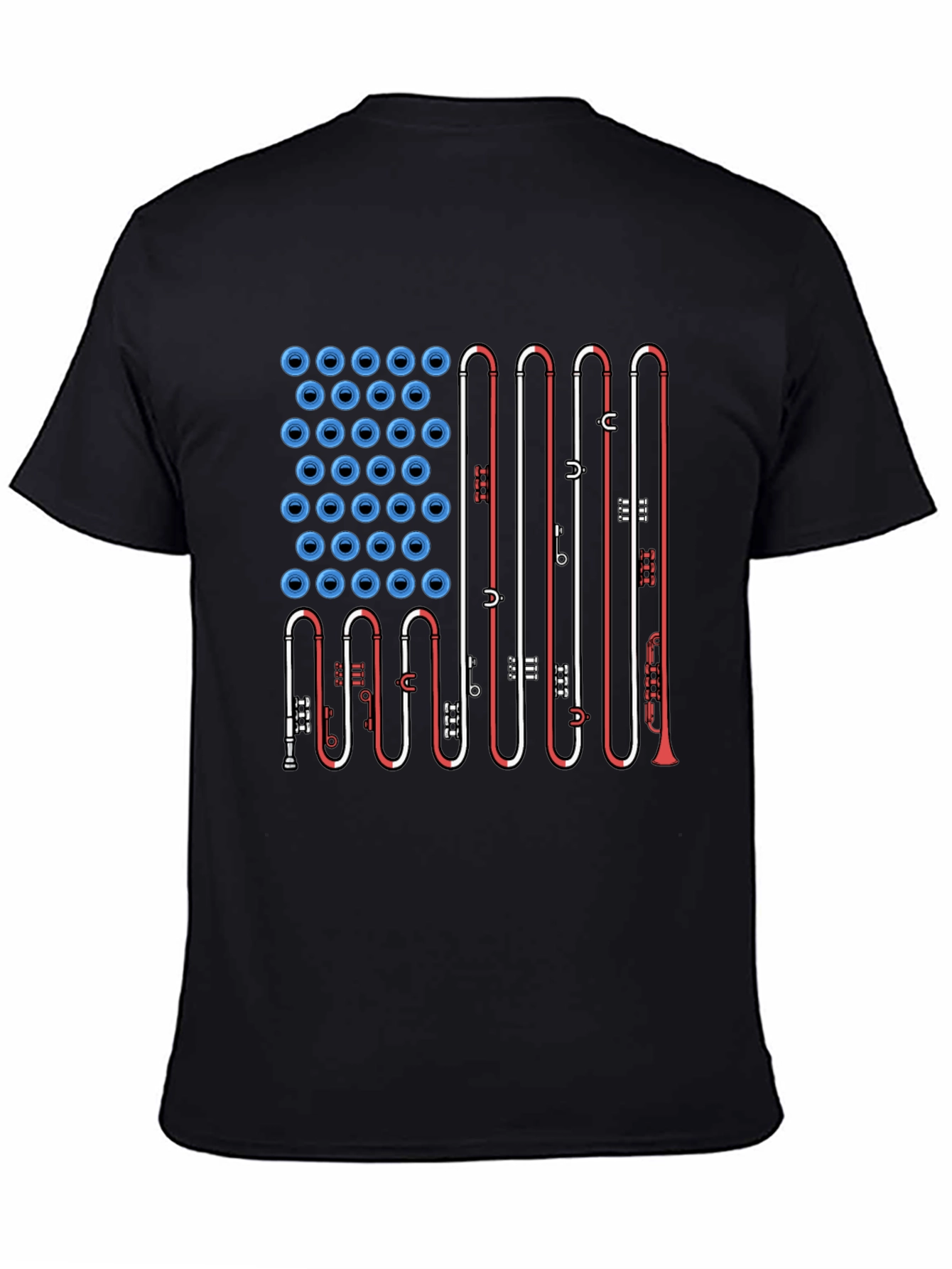 American Flag Trombone Music T-Shirt