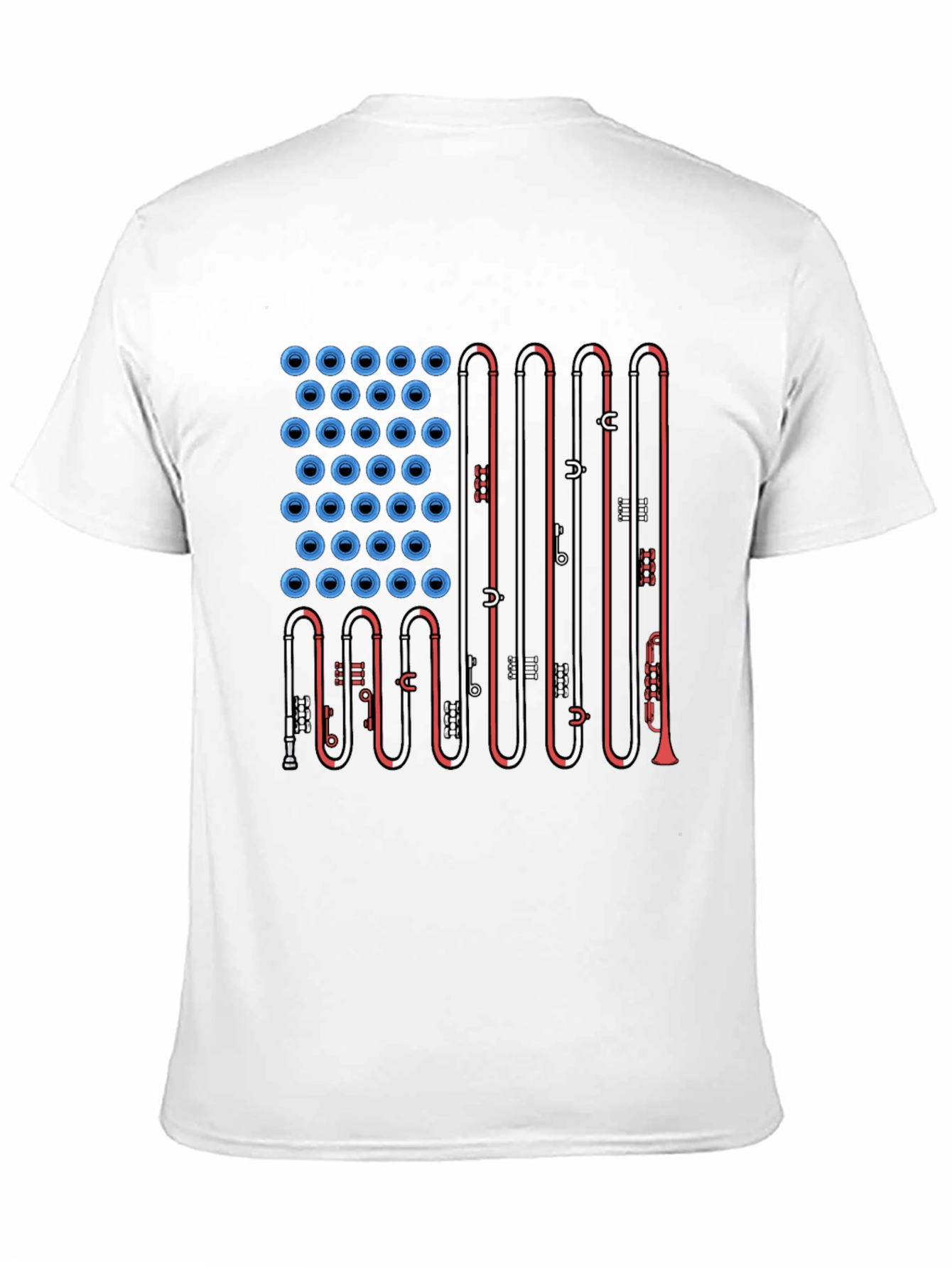 American Flag Trombone Music T-Shirt