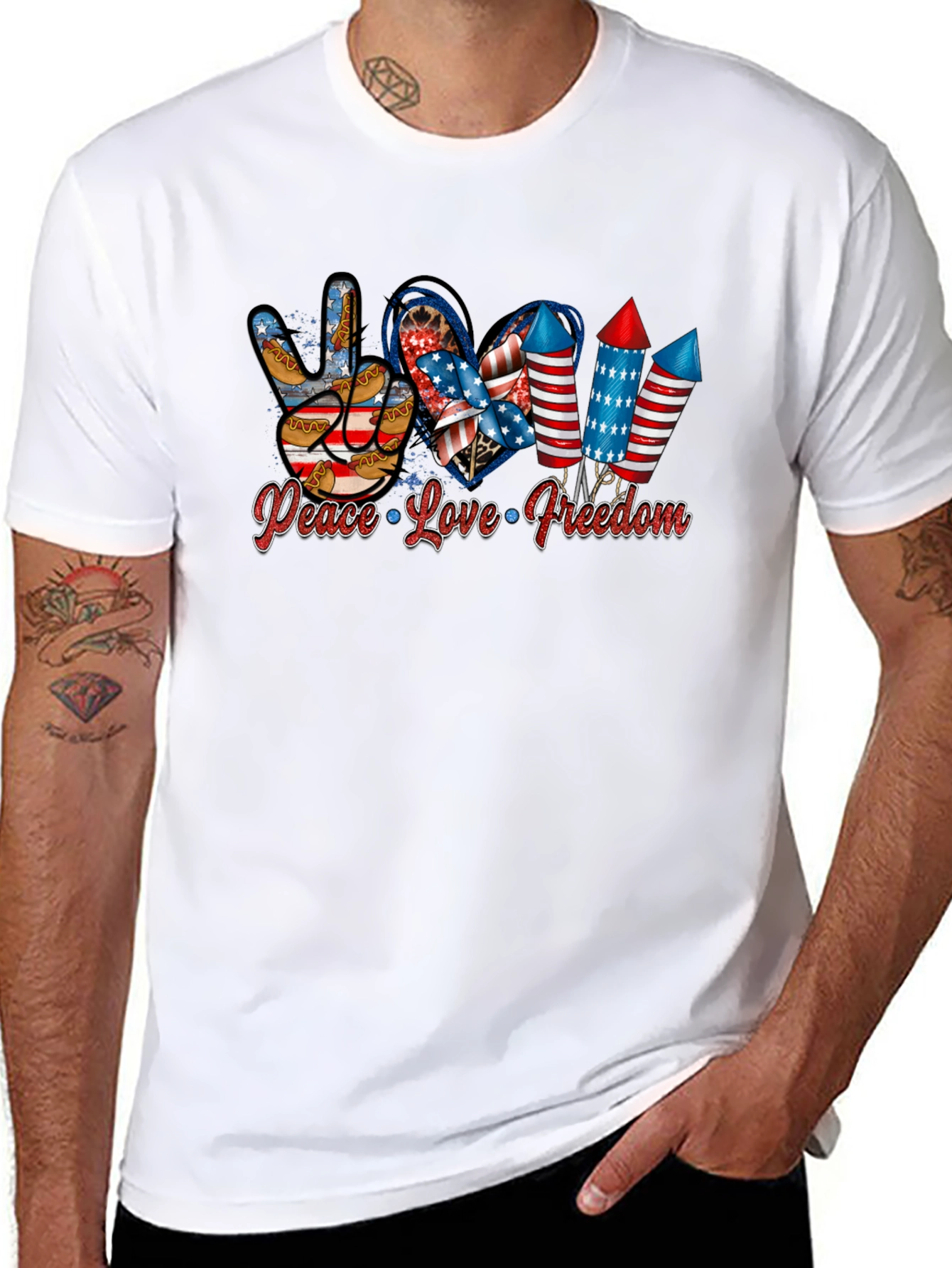 Patriotic Peace Love Freedom T-Shirt