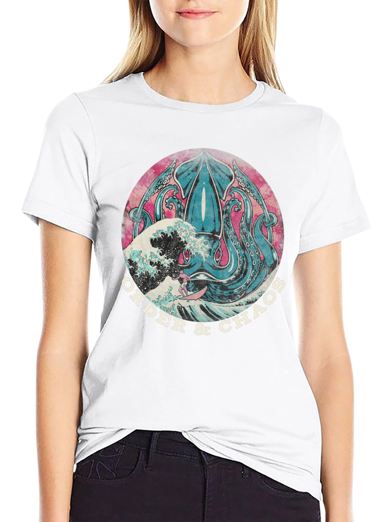 Order & Chaos Squid Graphic Tee - Black