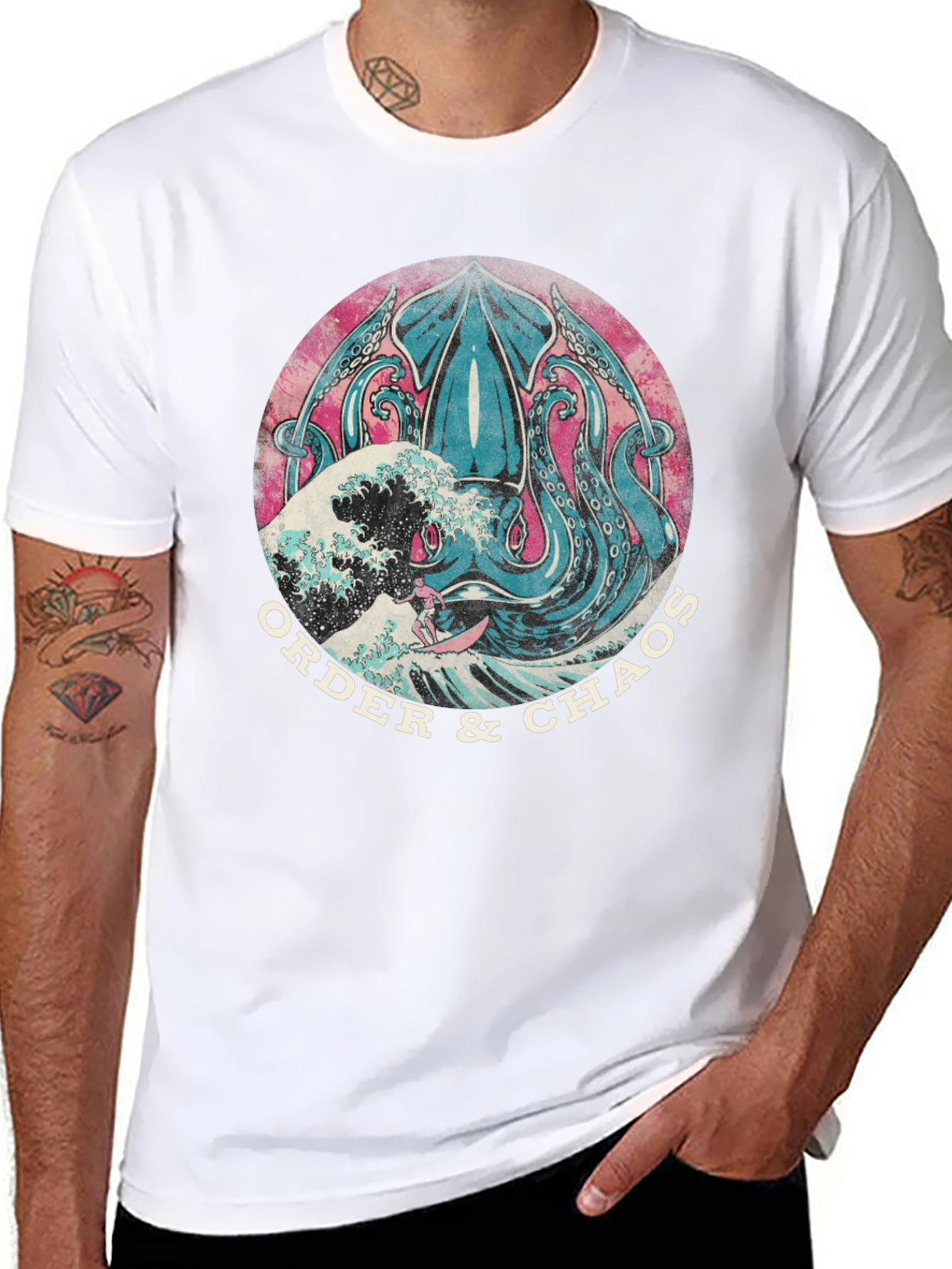 Order & Chaos Squid Graphic Tee - Black