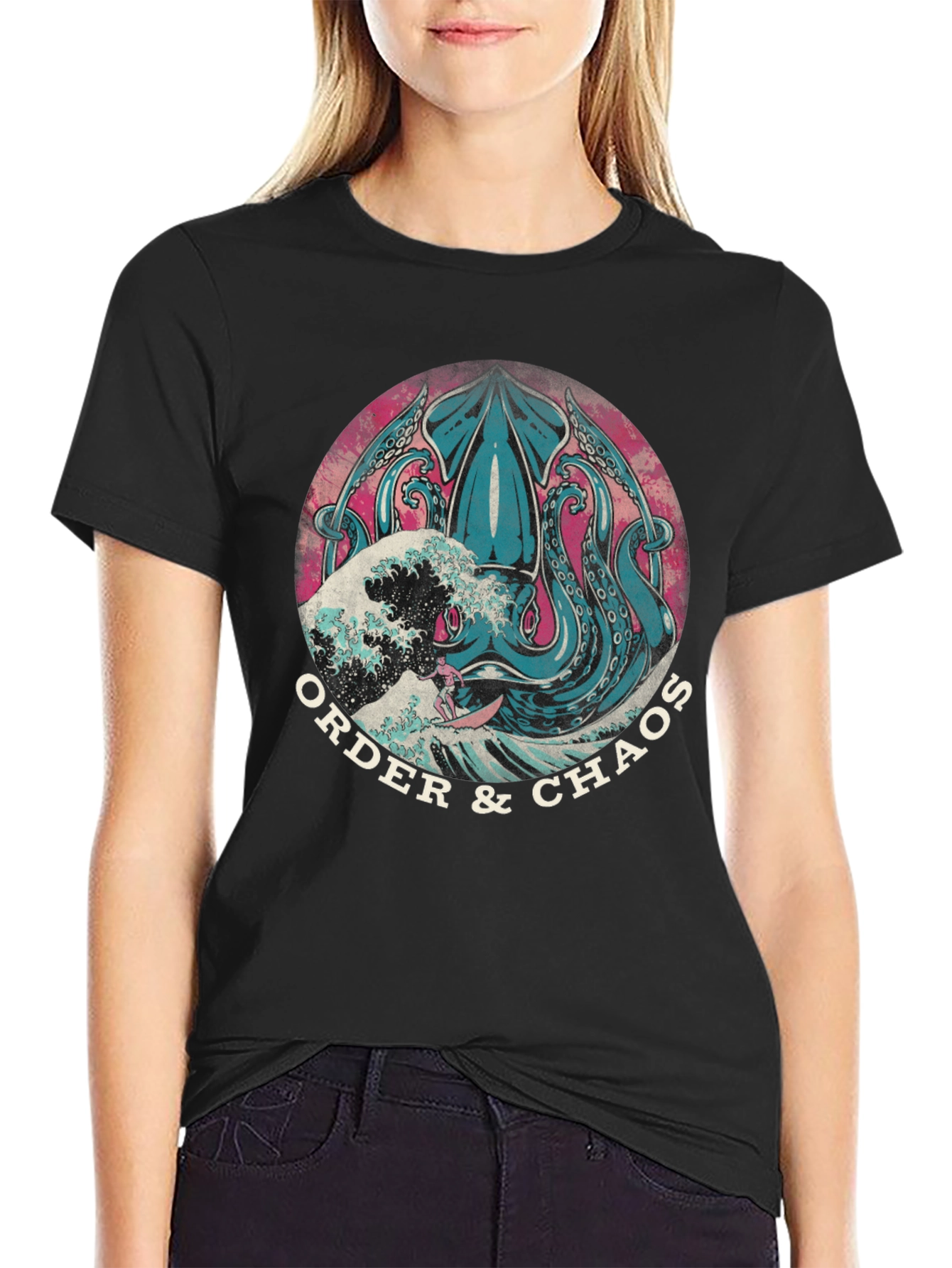 Order & Chaos Squid Graphic Tee - Black