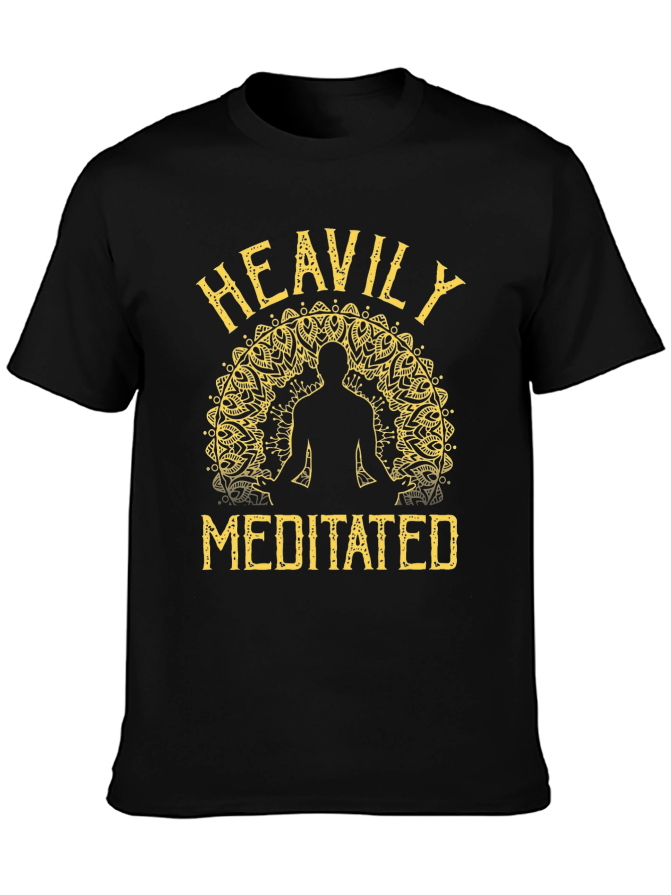 Heavily Meditated Graphic T-Shirt - Black