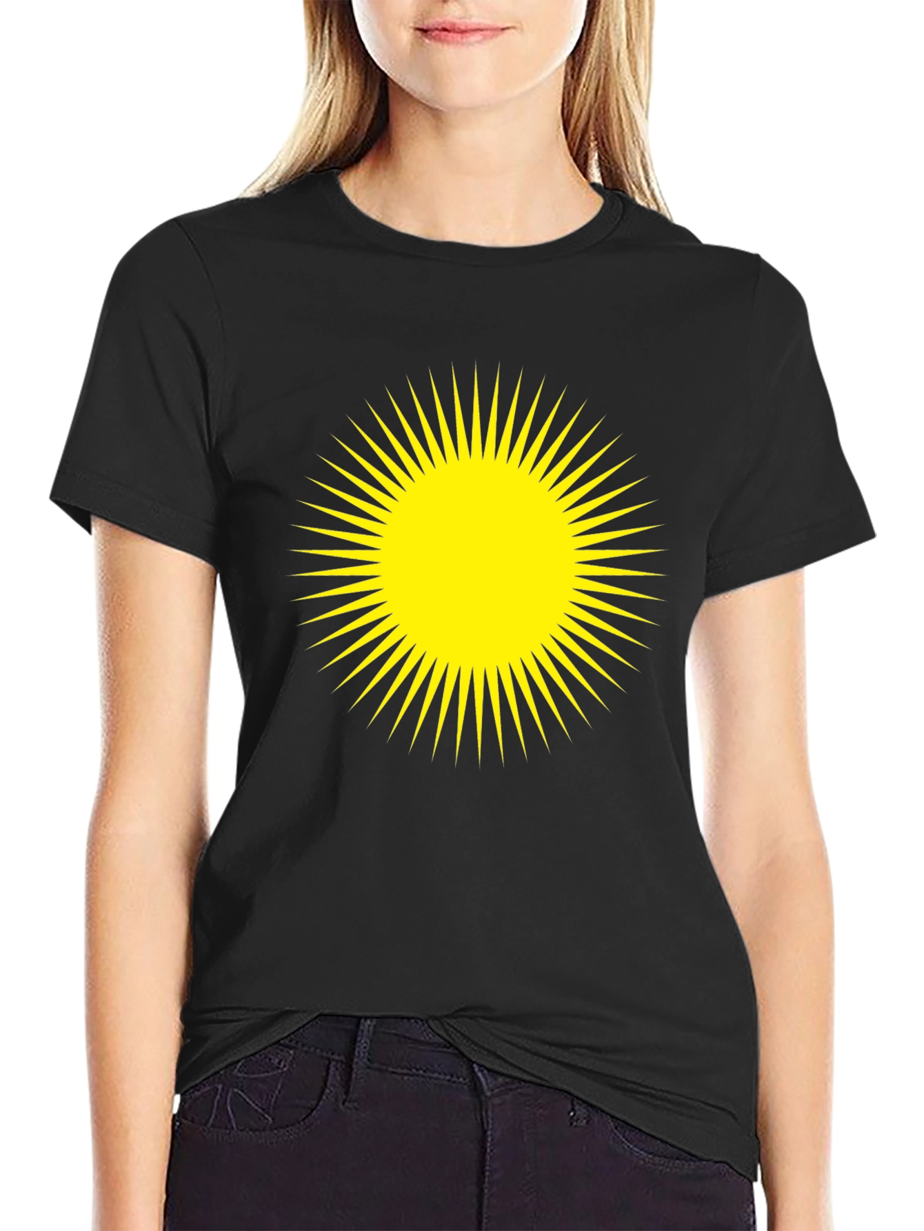 Radiant Sun Graphic Black T-Shirt