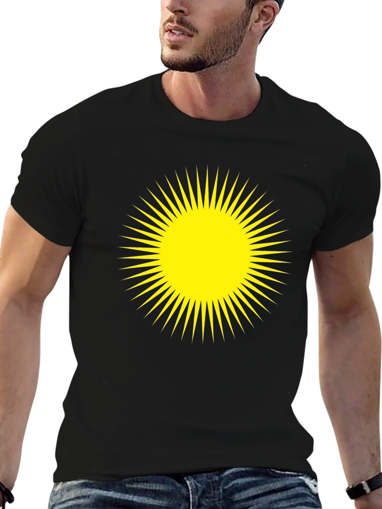 Radiant Sun Graphic Black T-Shirt