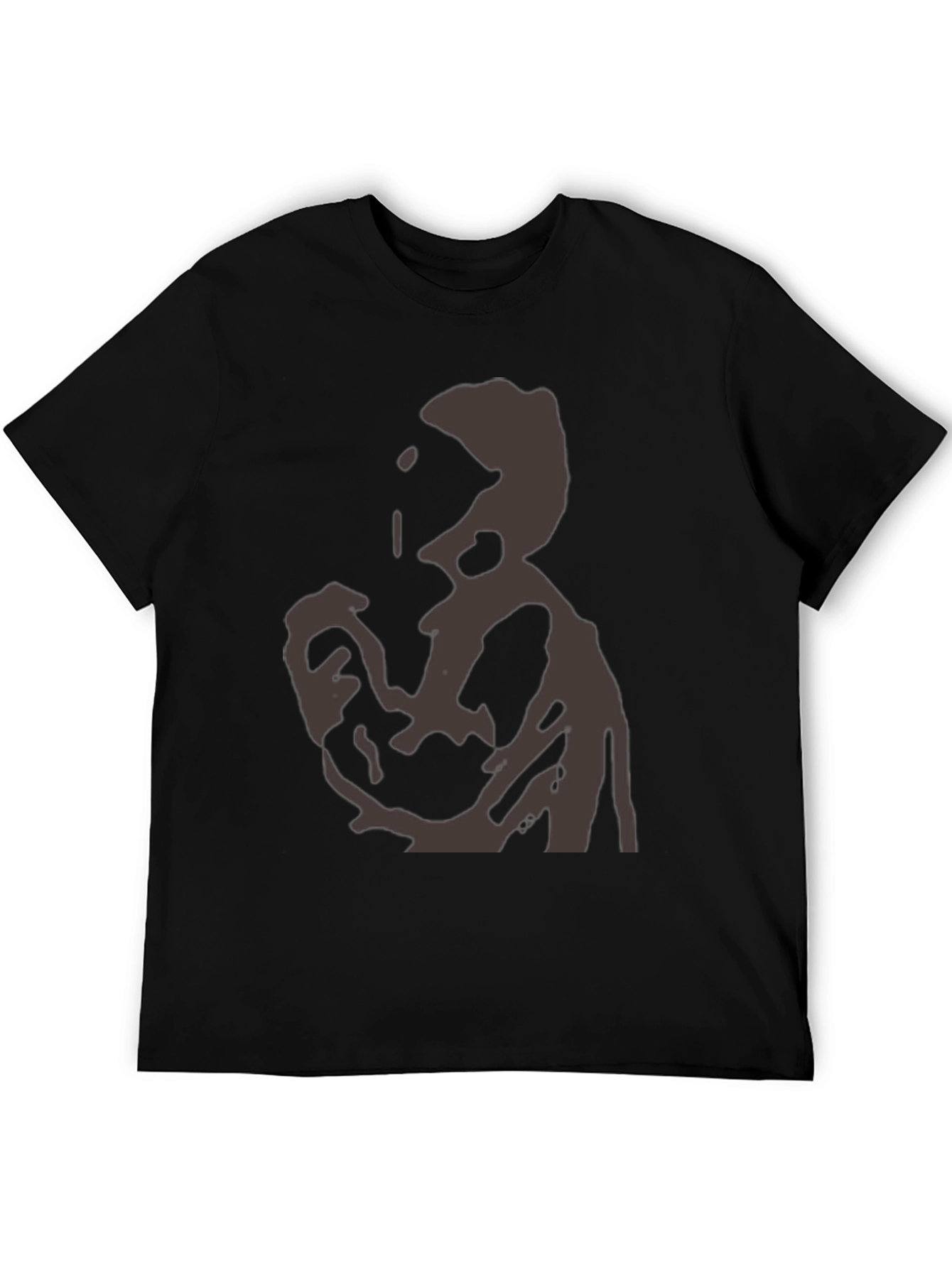 Abstract Silhouette Graphic Tee - Modern Black T-Shirt