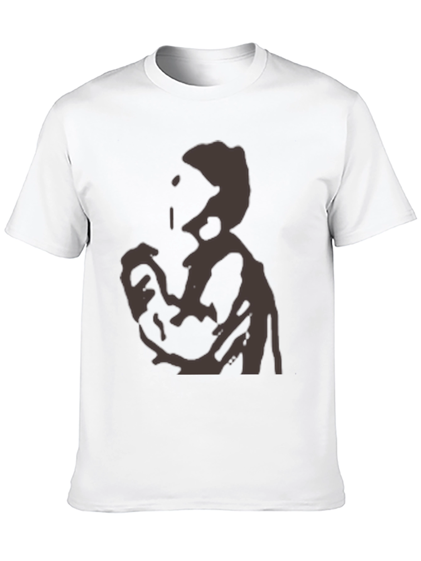 Abstract Silhouette Graphic Tee - Modern Black T-Shirt