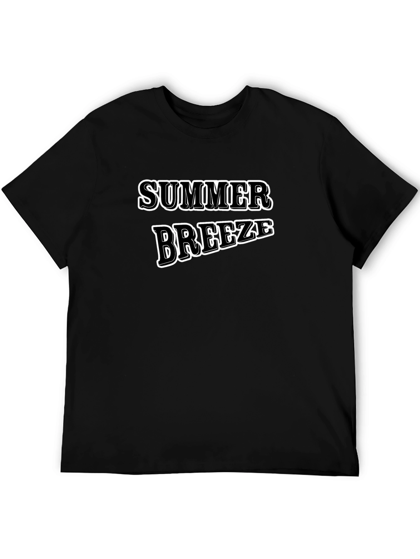 Summer Breeze Graphic T-Shirt - Casual Black Tee