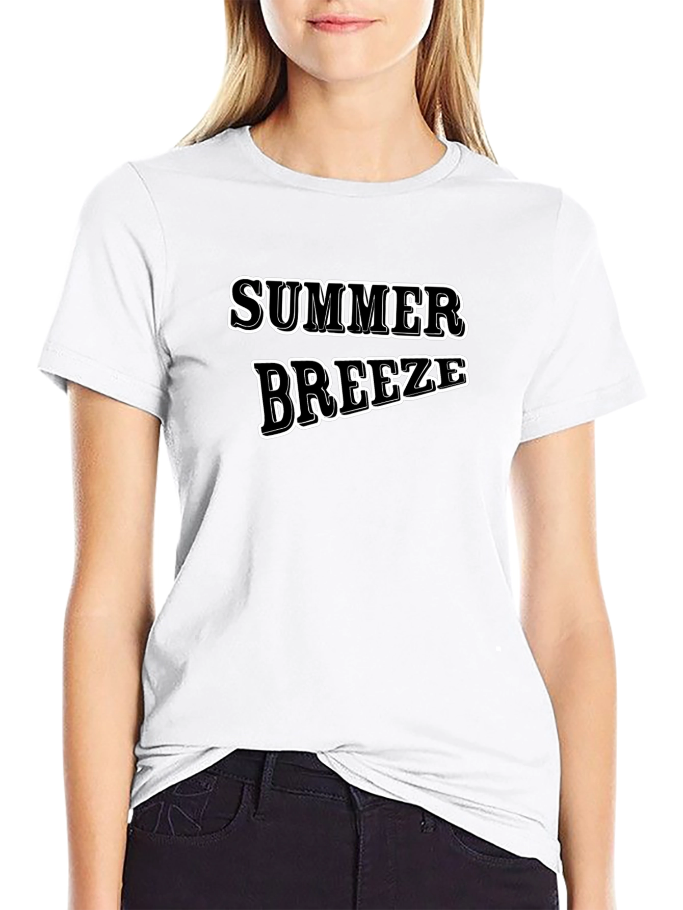 Summer Breeze Graphic T-Shirt - Casual Black Tee