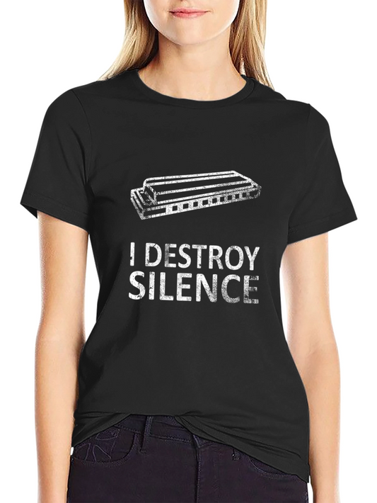I DESTROY SILENCE Harmonica T-Shirt