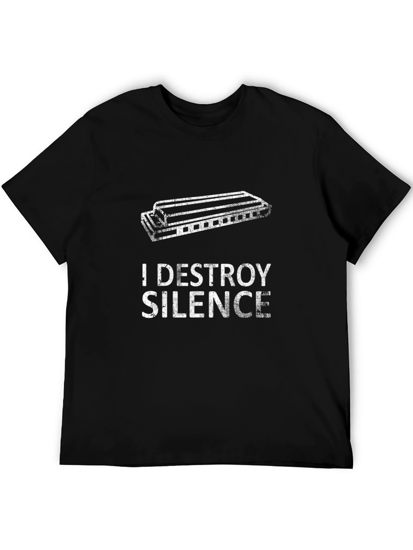 I DESTROY SILENCE Harmonica T-Shirt