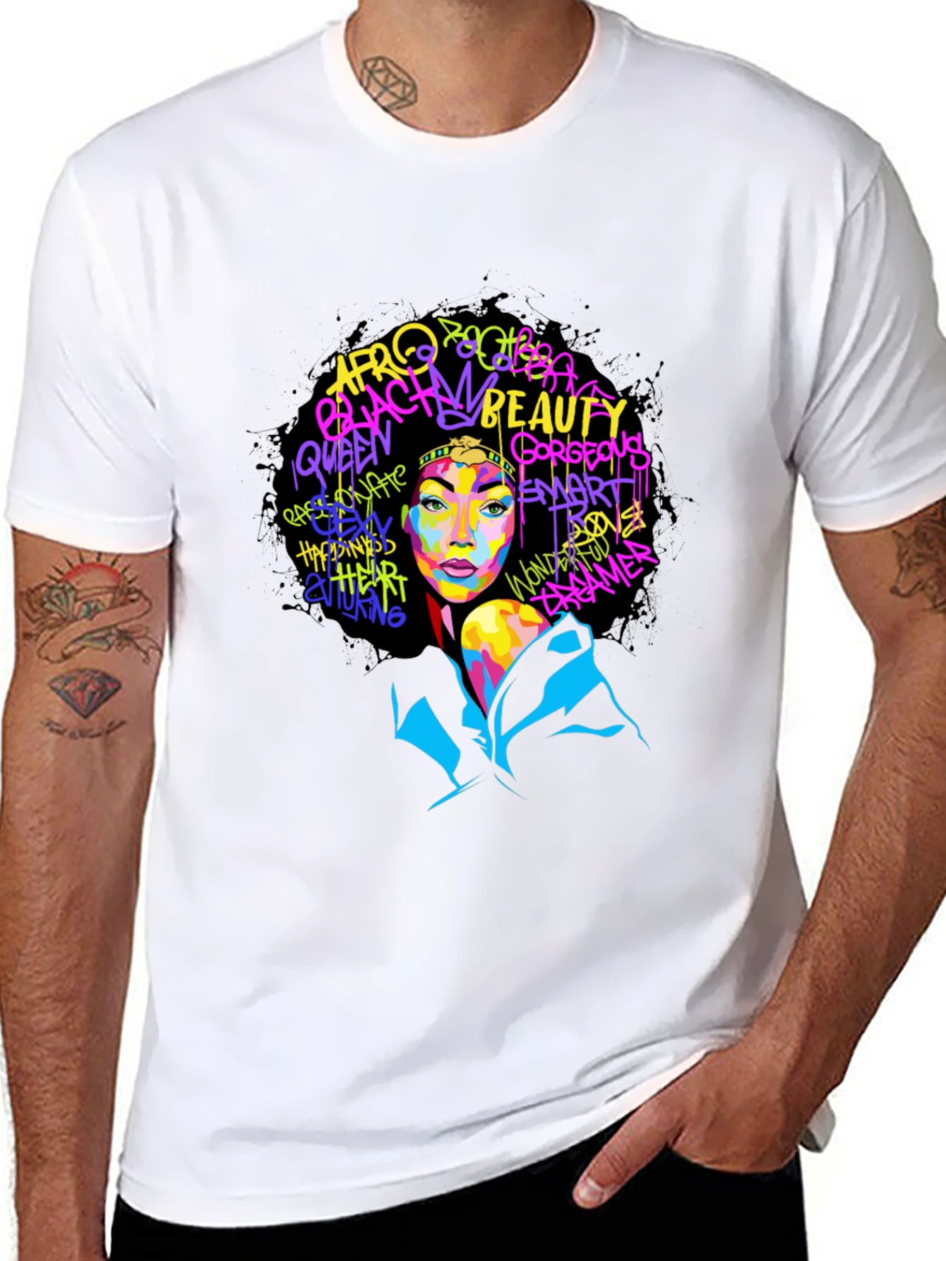 Bold Afro Queen Graphic T-Shirt