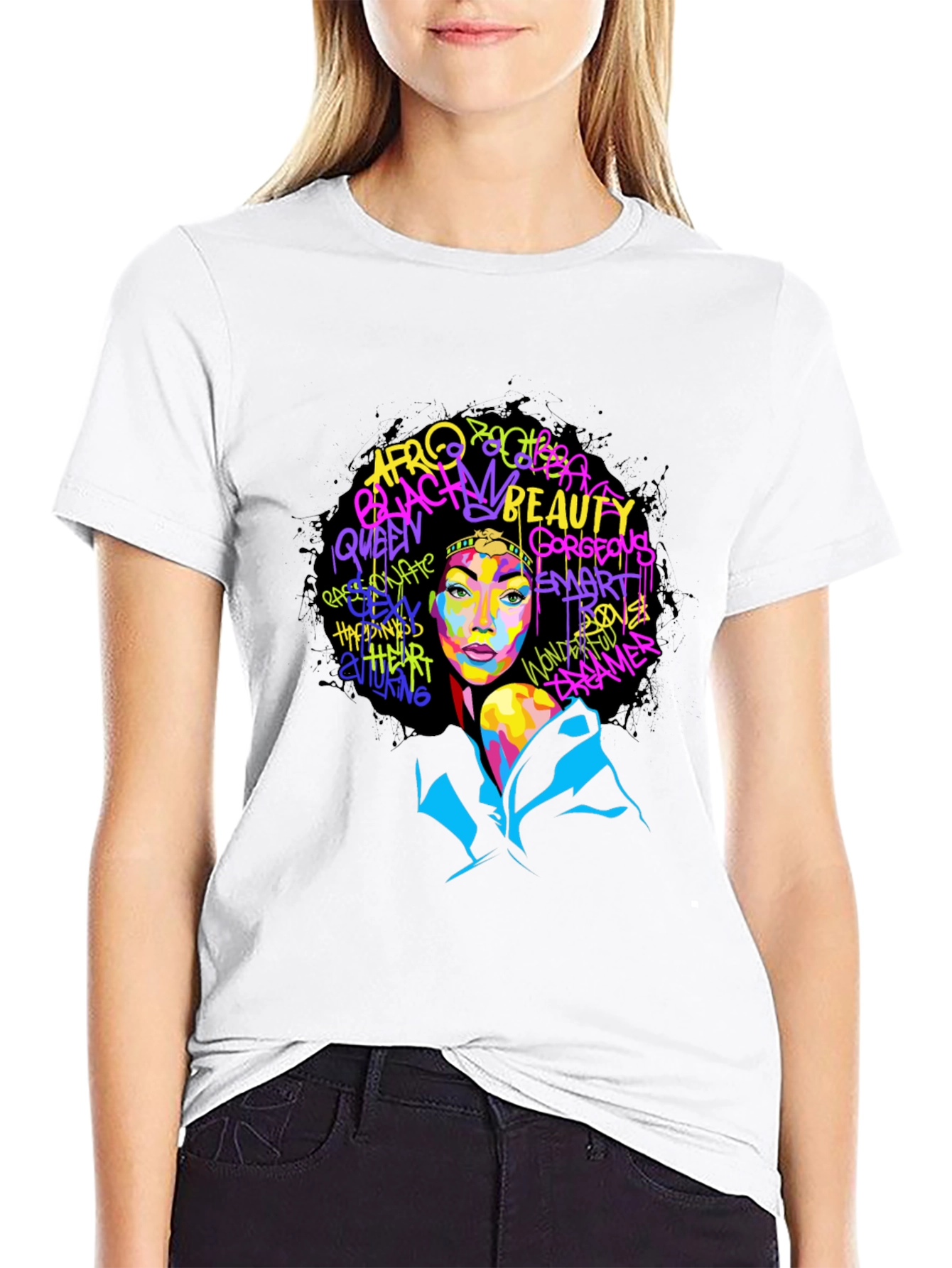 Bold Afro Queen Graphic T-Shirt