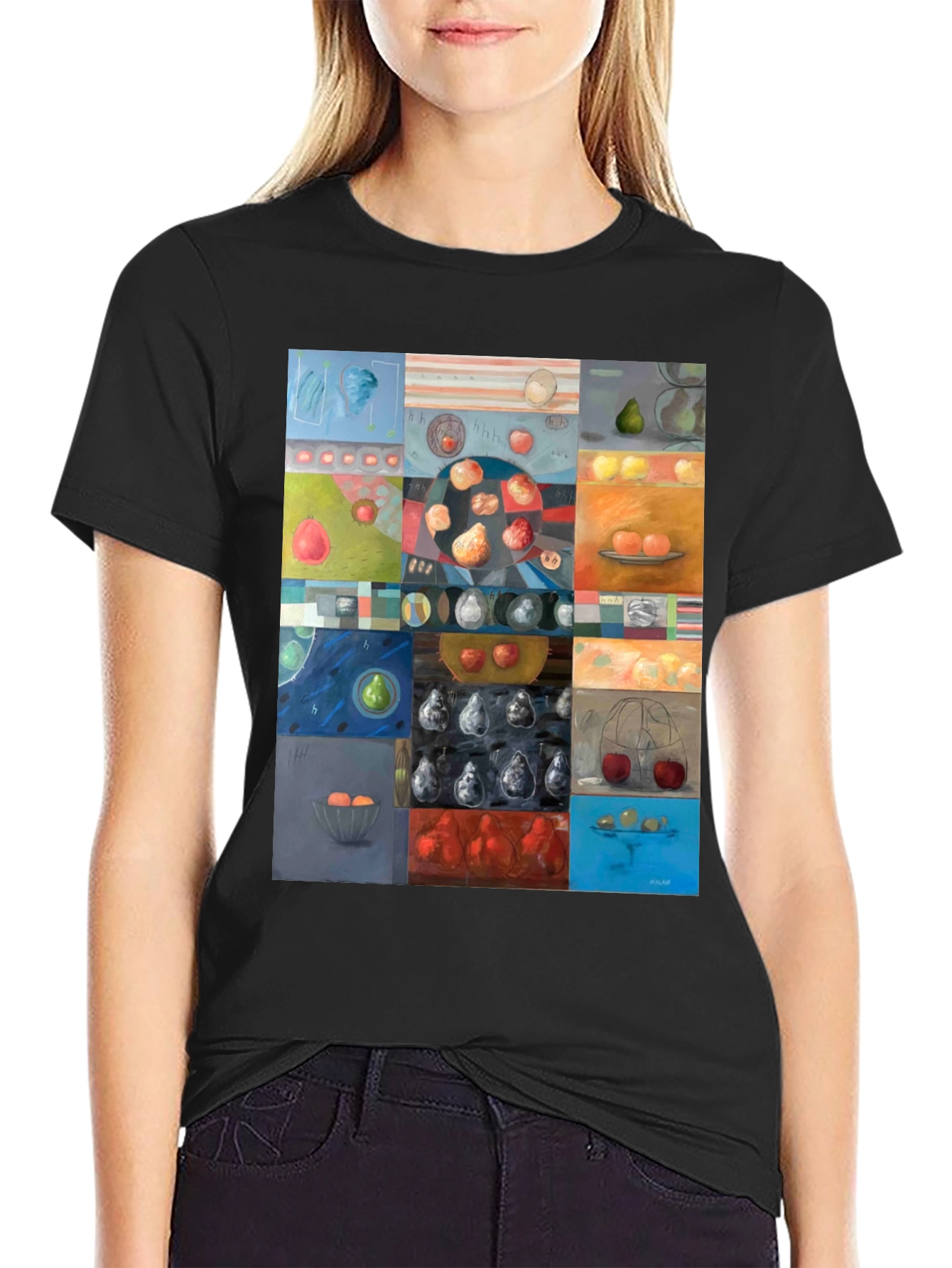 Abstract Fruit Still Life Graphic T-Shirt