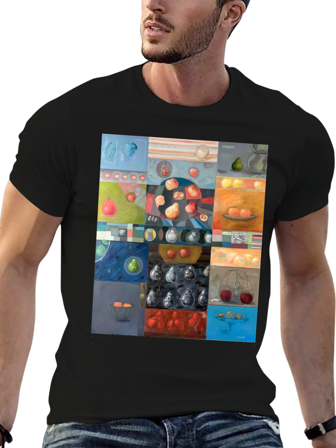 Abstract Fruit Still Life Graphic T-Shirt