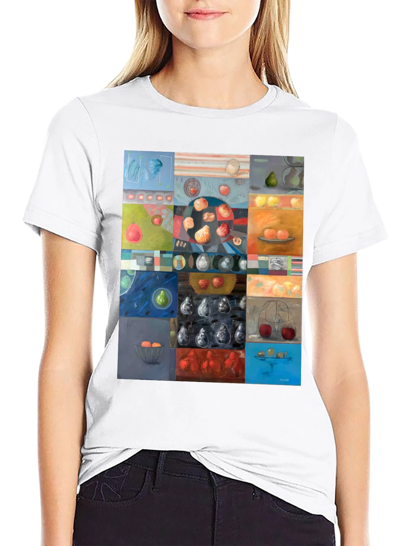 Abstract Fruit Still Life Graphic T-Shirt
