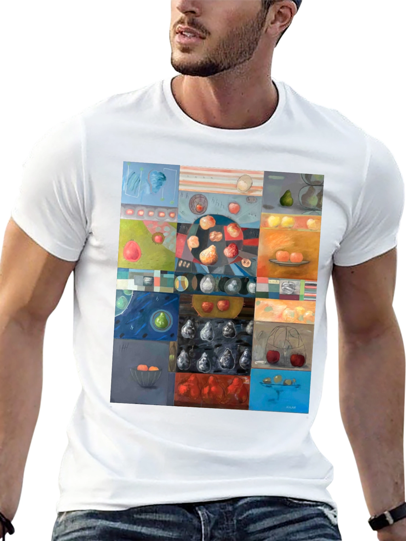 Abstract Fruit Still Life Graphic T-Shirt
