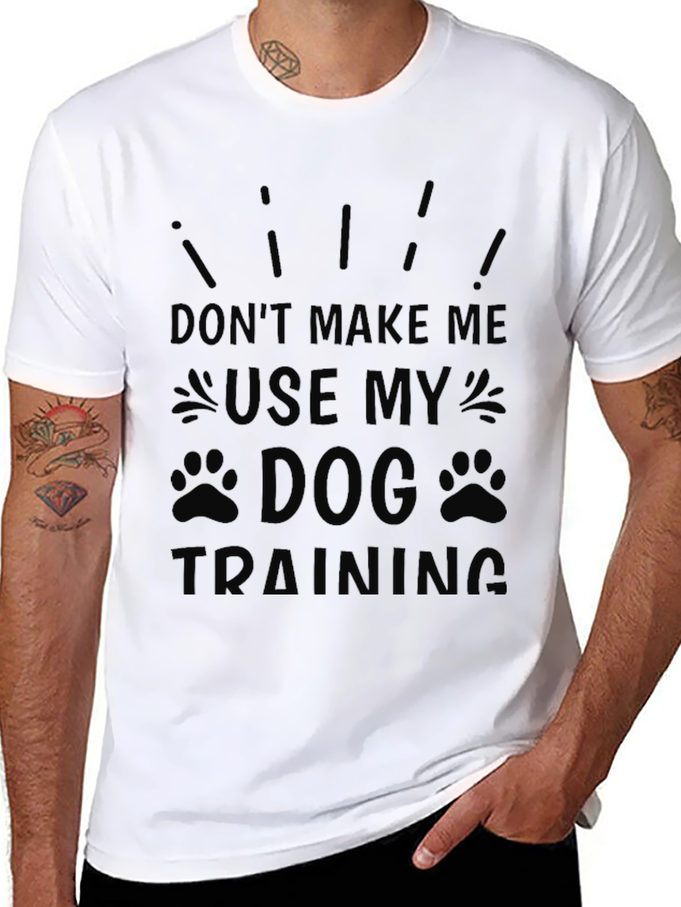 Dog Training Funny Black T-Shirt