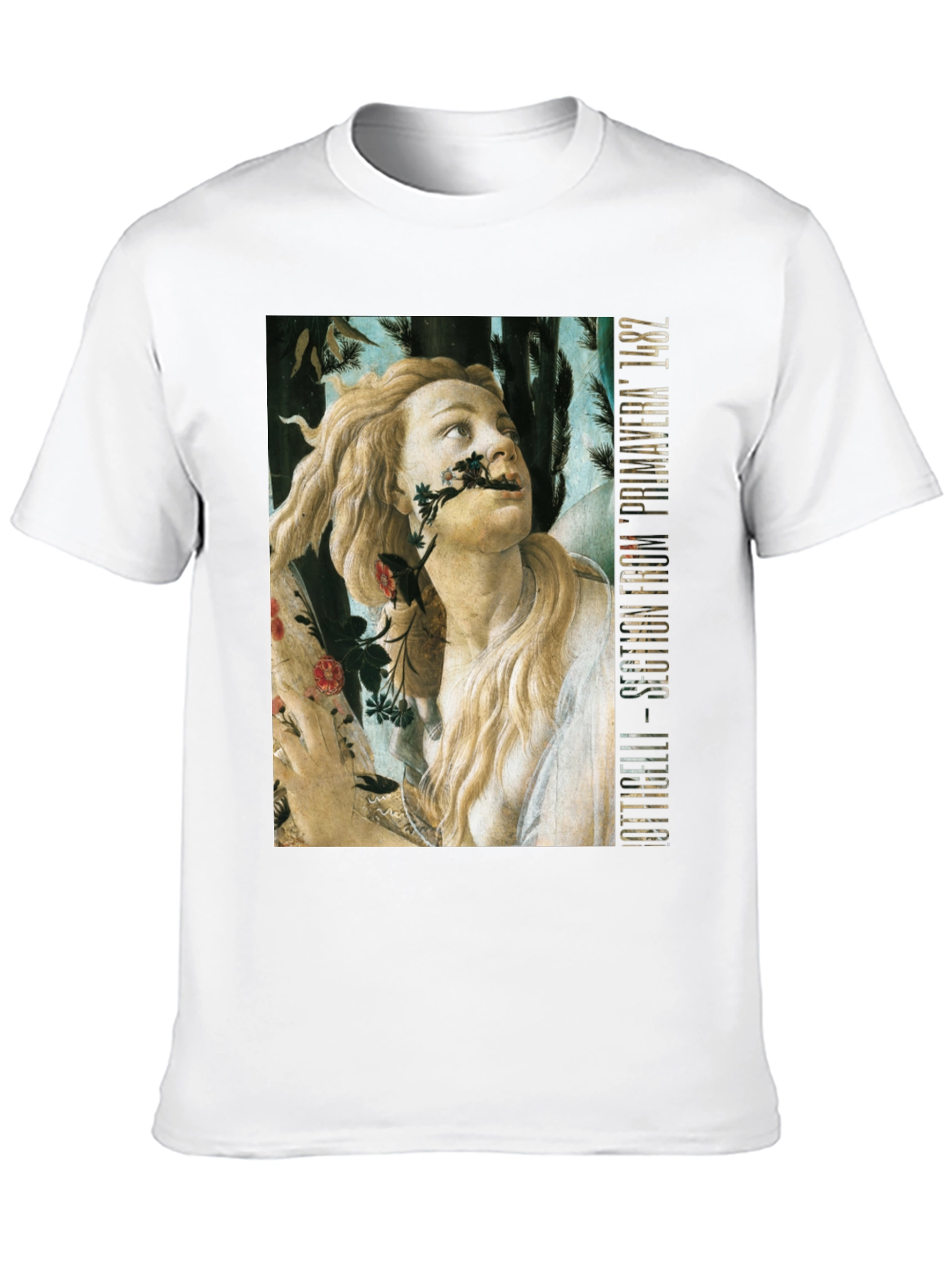 Botticelli Primavera T-Shirt - Black Cotton Tee