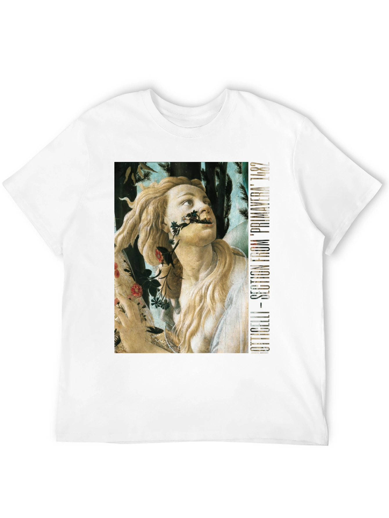 Botticelli Primavera T-Shirt - Black Cotton Tee
