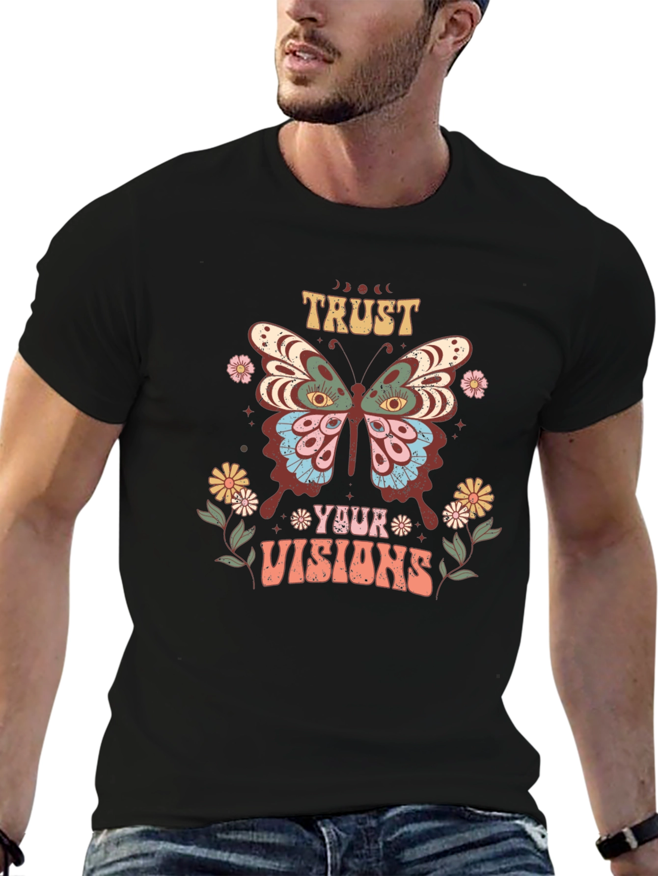 Trust Your Visions Butterfly Graphic T-Shirt