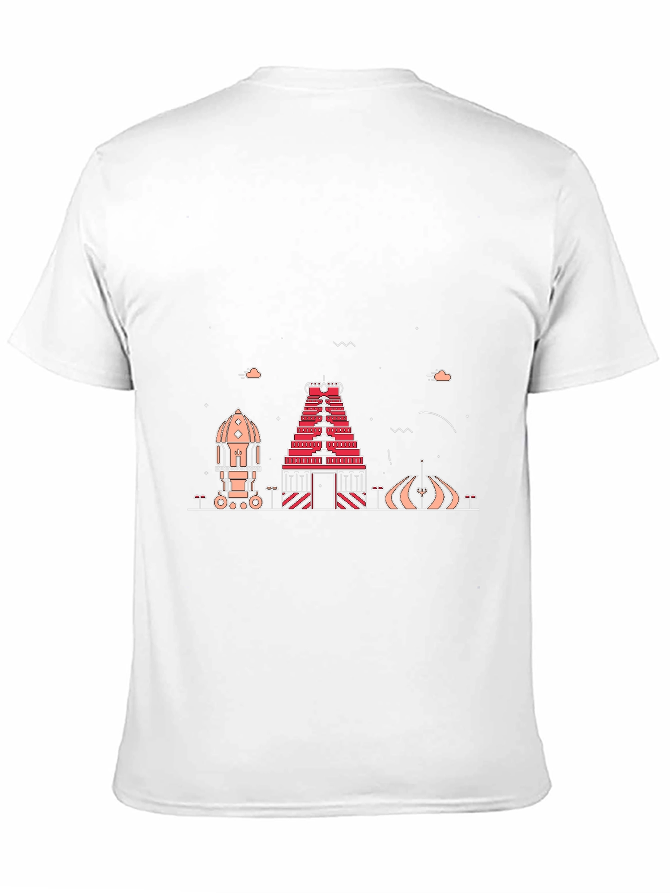 Temple Silhouette Graphic Tee - Black Cotton Blend