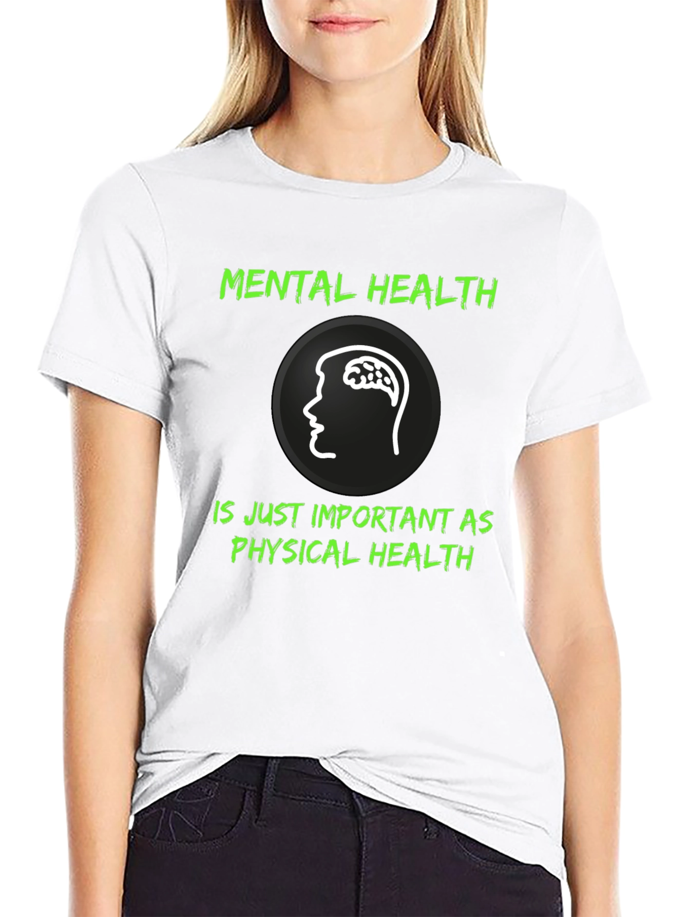 Mental Health Awareness Graphic Tee - Black