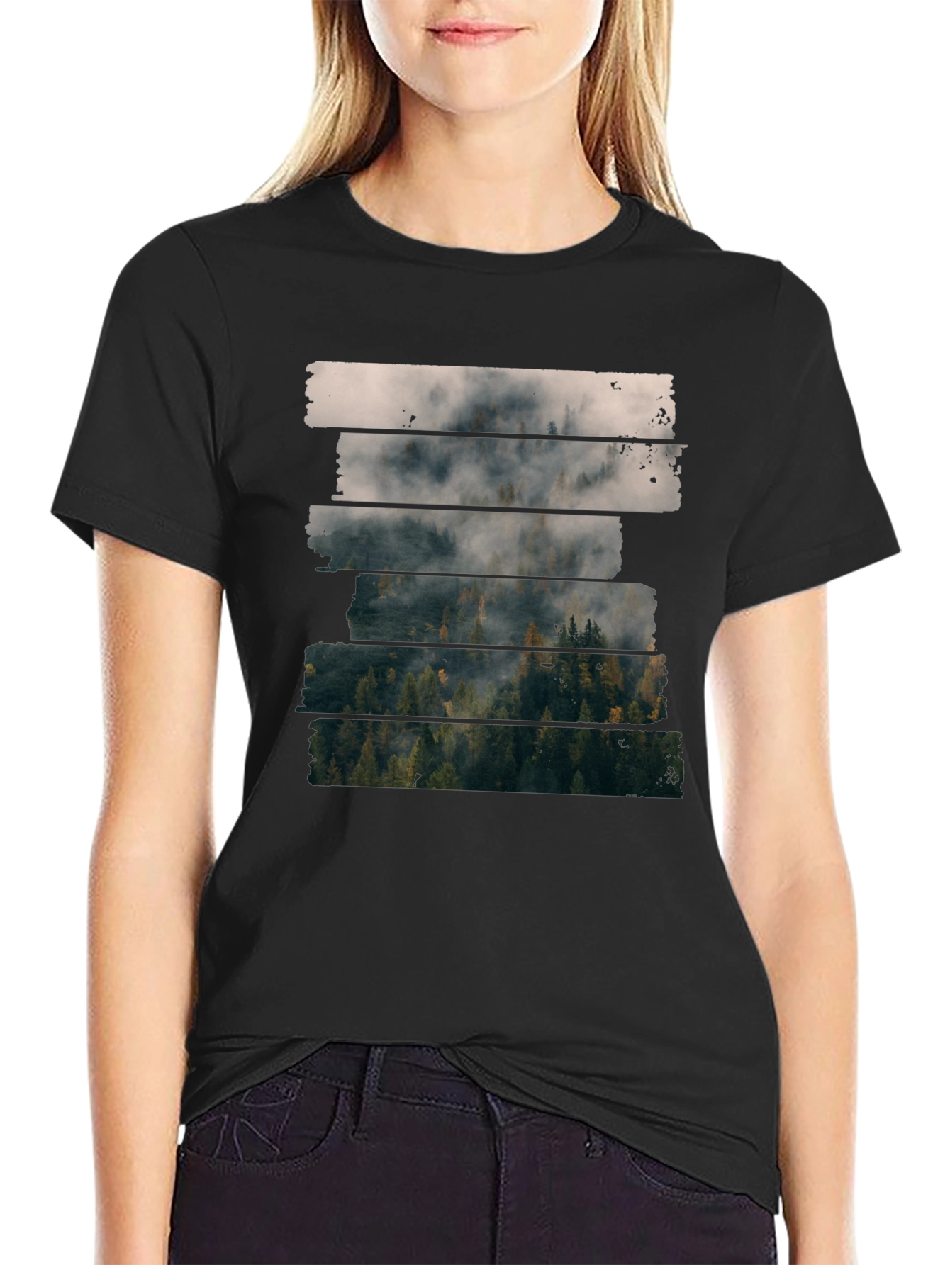 Foggy Forest T-Shirt - Nature Inspired Tee