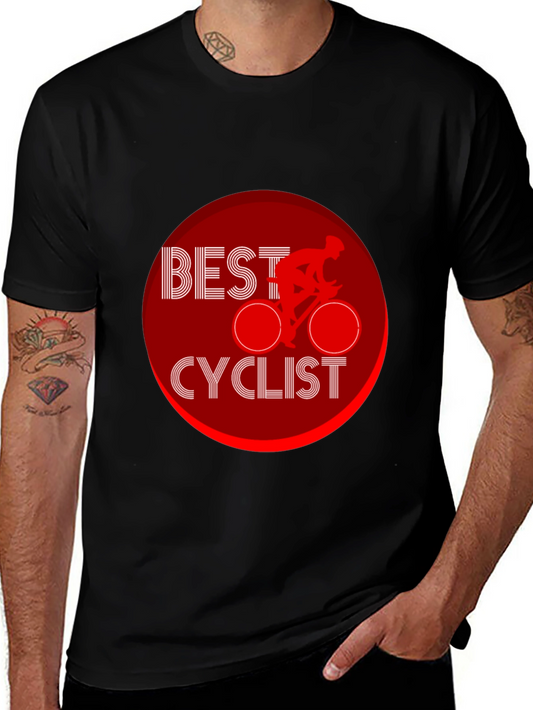 Best Cyclist Graphic Black T-Shirt