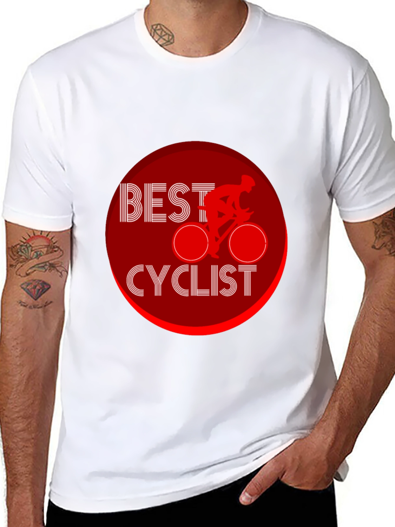 Best Cyclist Graphic Black T-Shirt