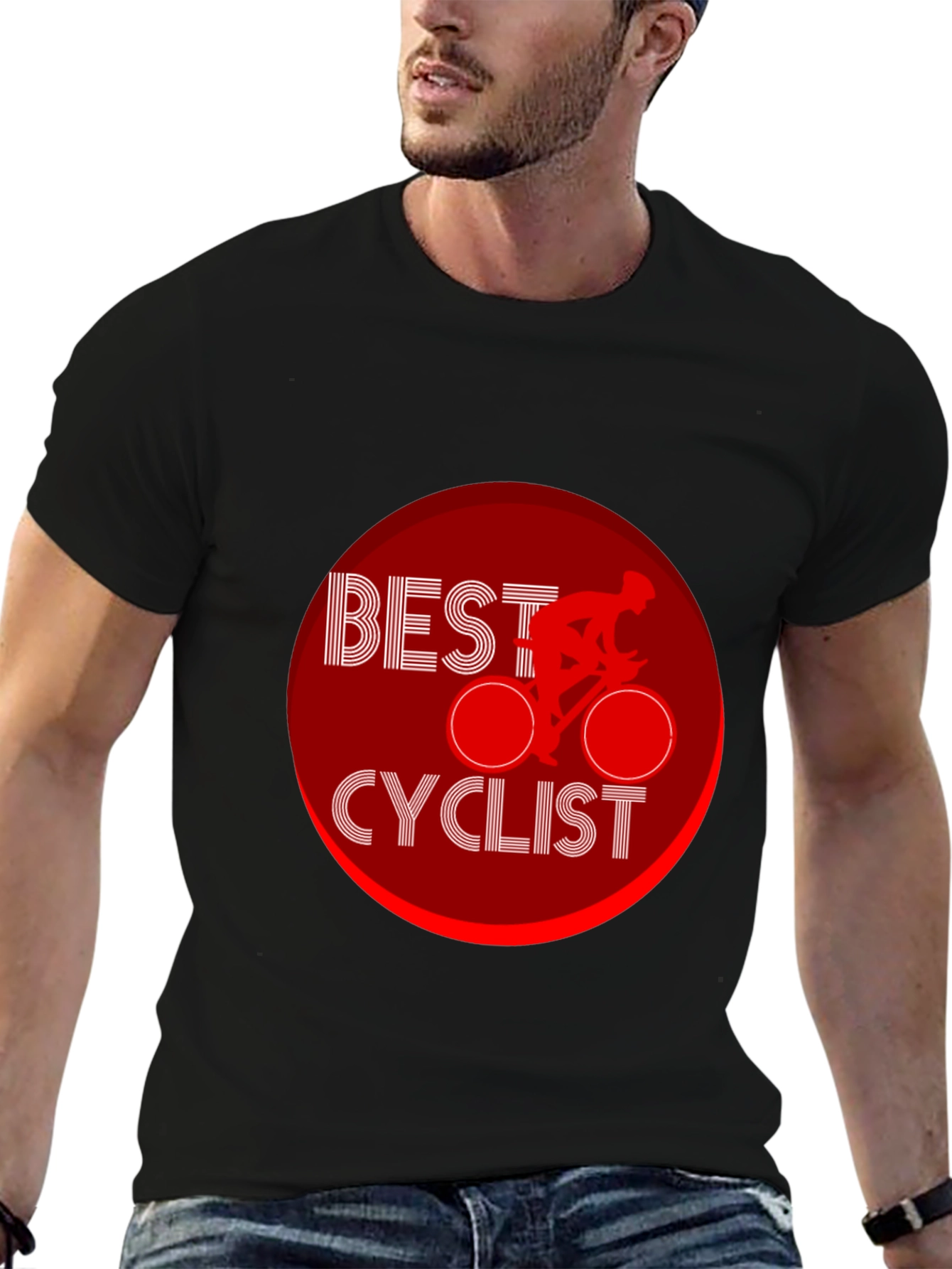 Best Cyclist Graphic Black T-Shirt