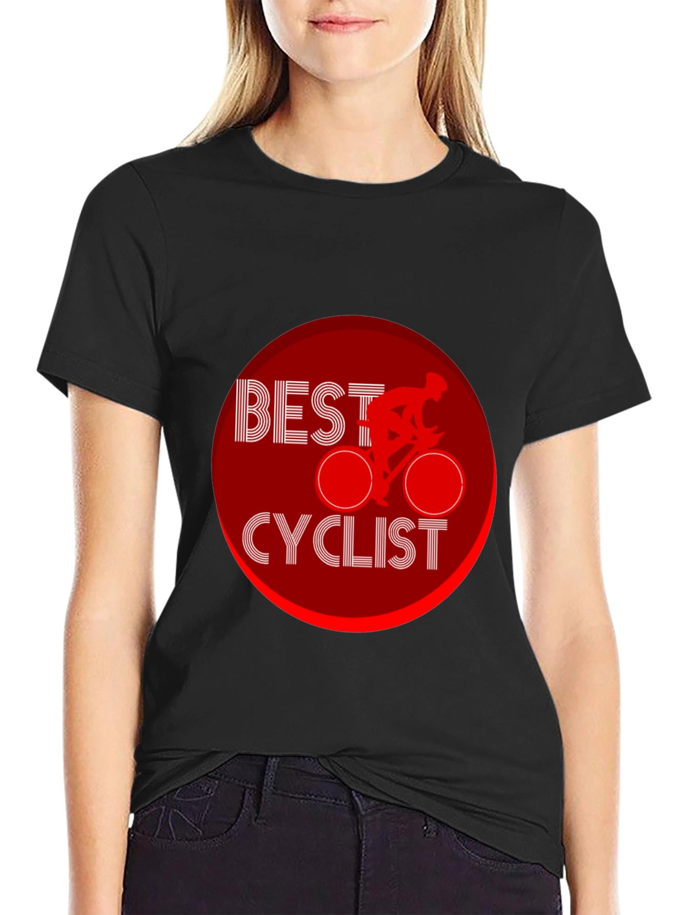 Best Cyclist Graphic Black T-Shirt