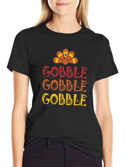 Gobble Thanksgiving T-Shirt - Holiday Fun