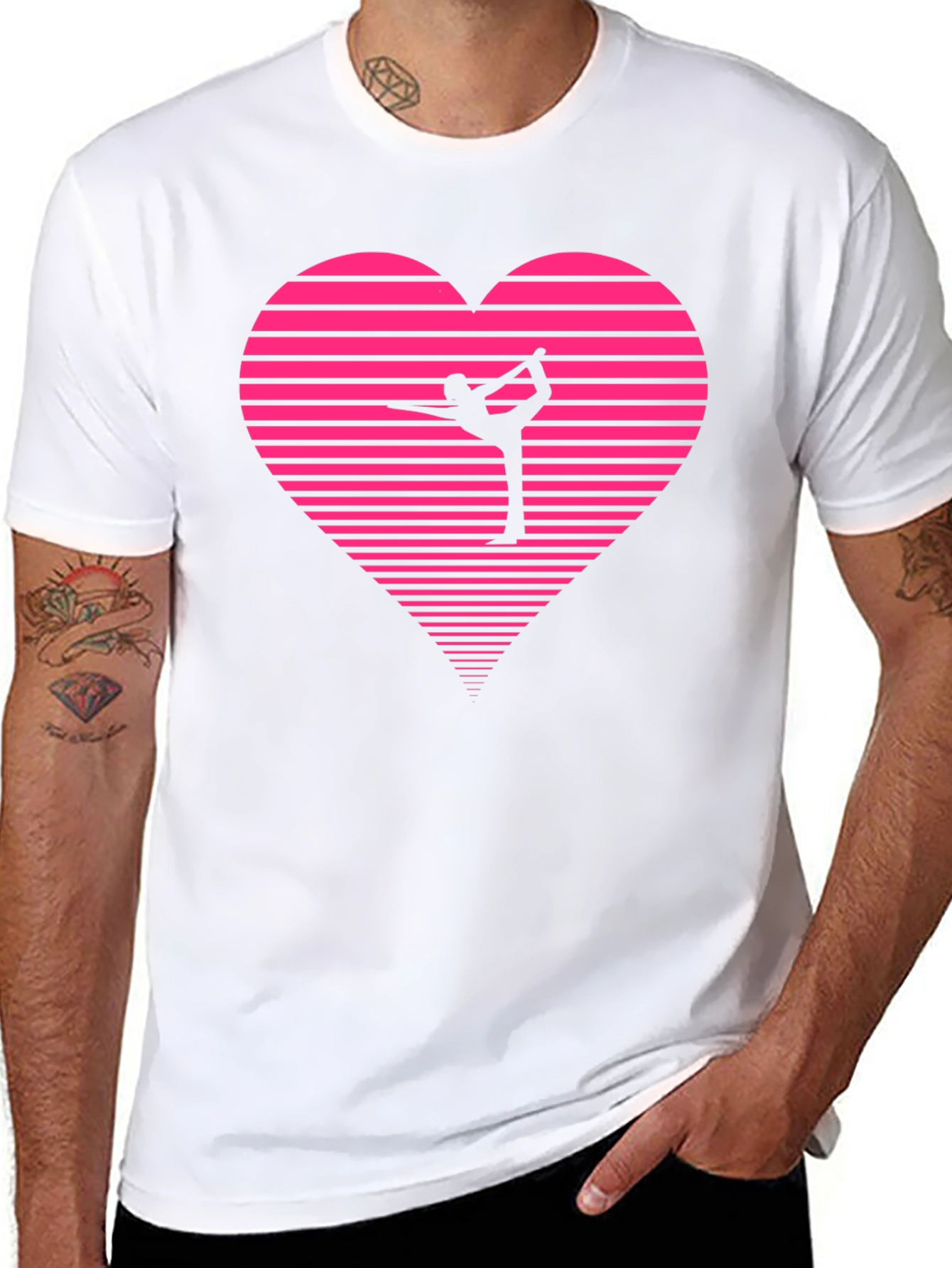 Gymnast Heart Graphic Tee - Black