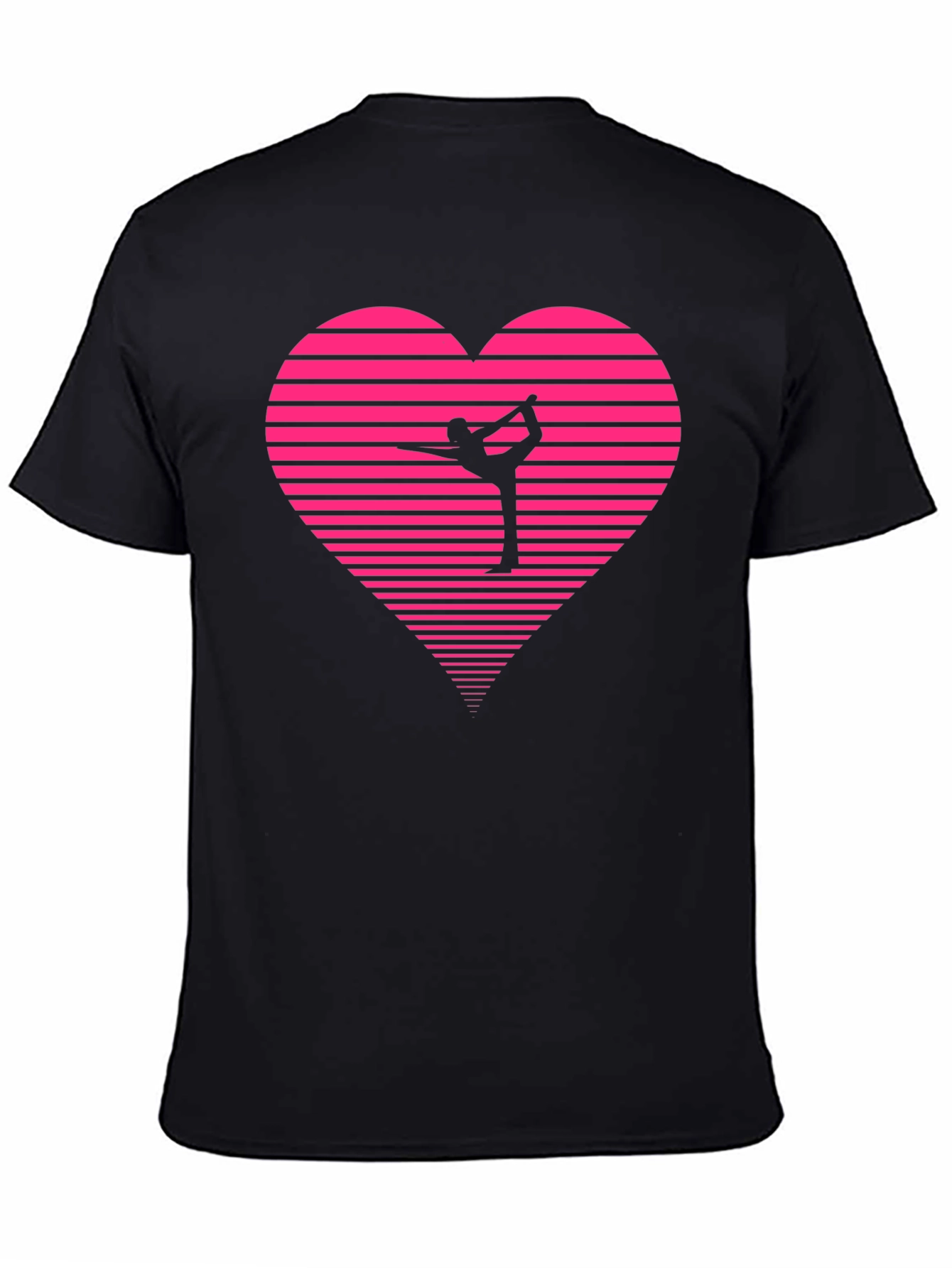 Gymnast Heart Graphic Tee - Black