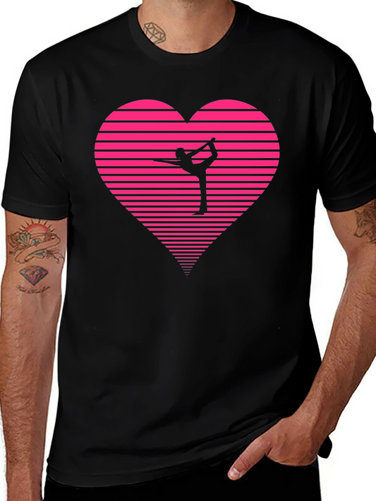 Gymnast Heart Graphic Tee - Black