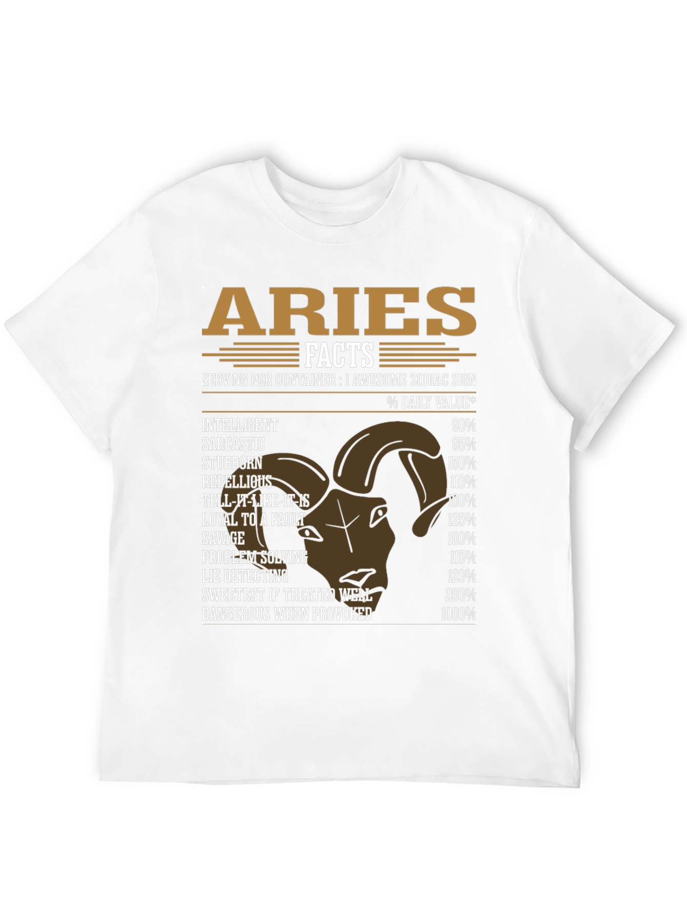 Aries Zodiac Sign Funny Facts T-Shirt