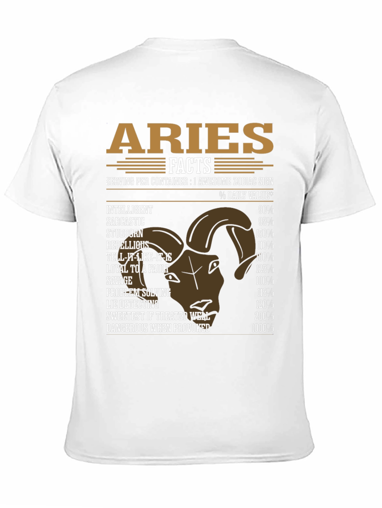 Aries Zodiac Sign Funny Facts T-Shirt