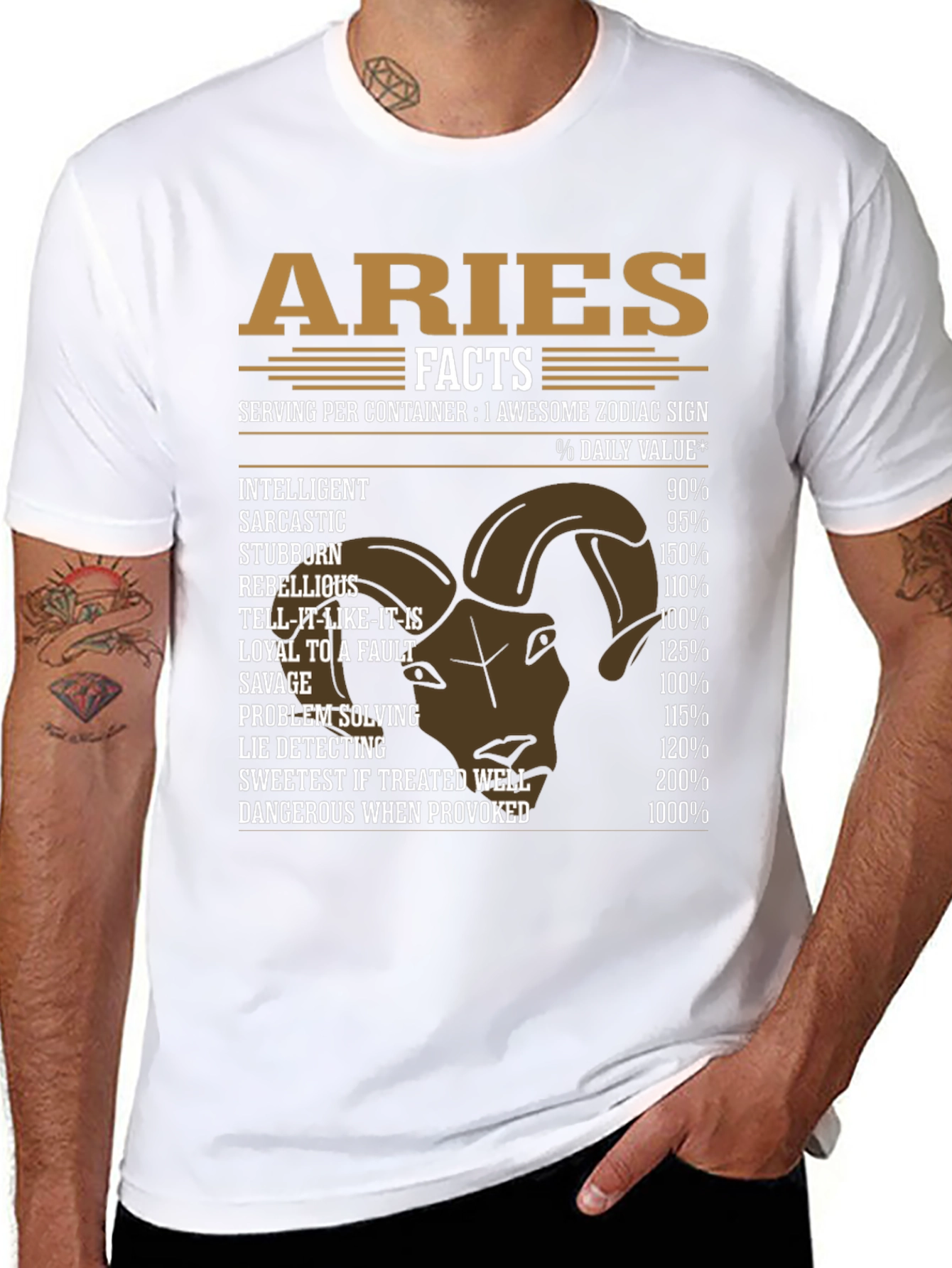 Aries Zodiac Sign Funny Facts T-Shirt
